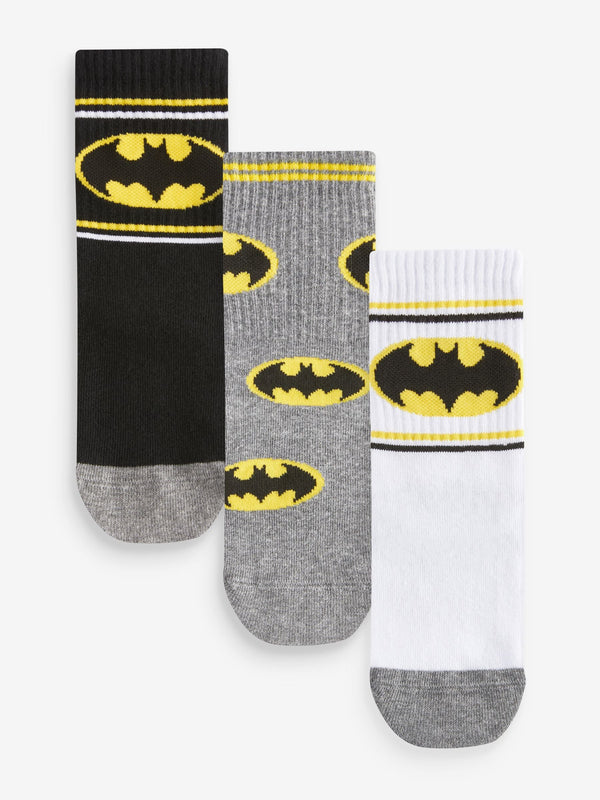 Batman Superhero License Cotton Rich Socks 3 Pack