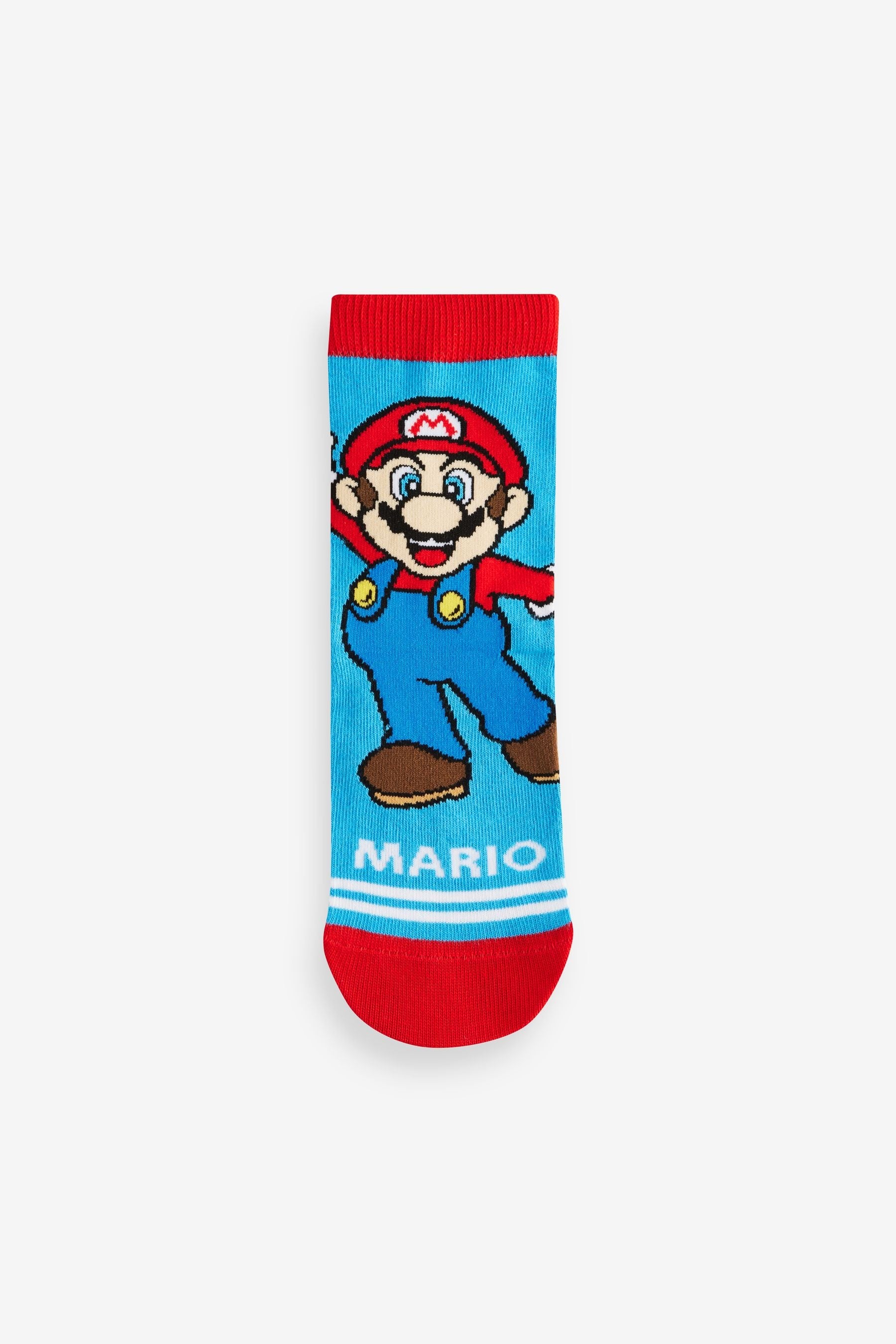 Super Mario License Character 5 Pack Cotton Rich Socks