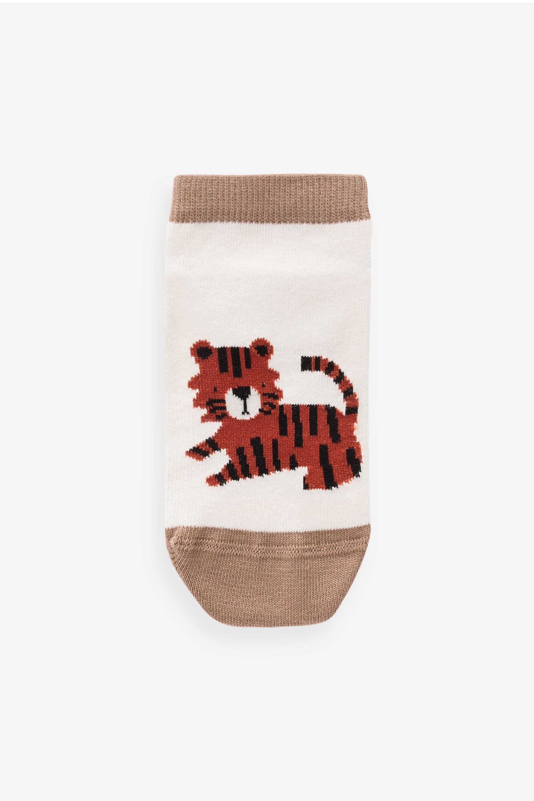 Pastel Safari Animals Cotton Rich Trainer Socks 7 Pack