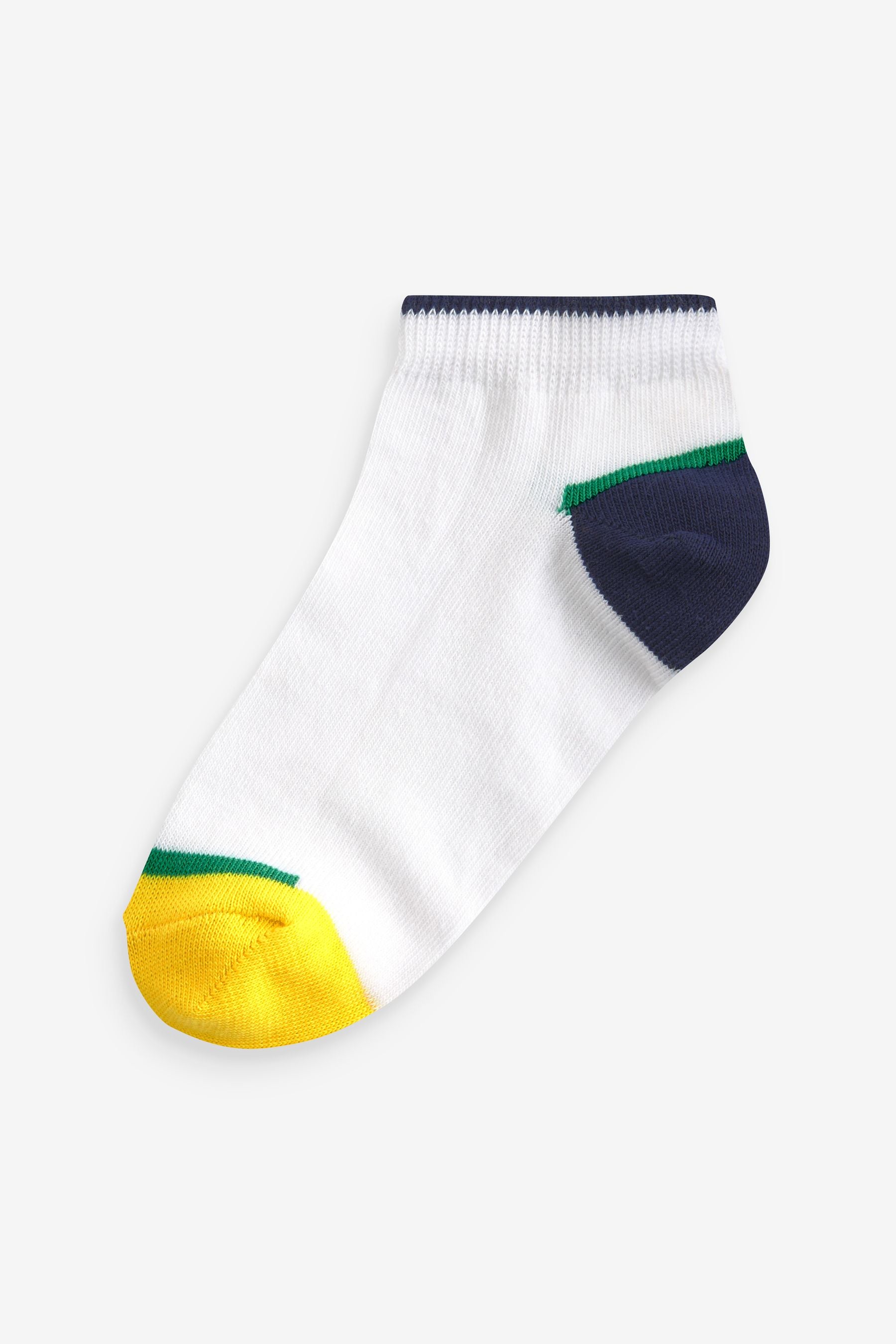 Bright Colourblock Cotton Rich Trainer Socks 7 Pack