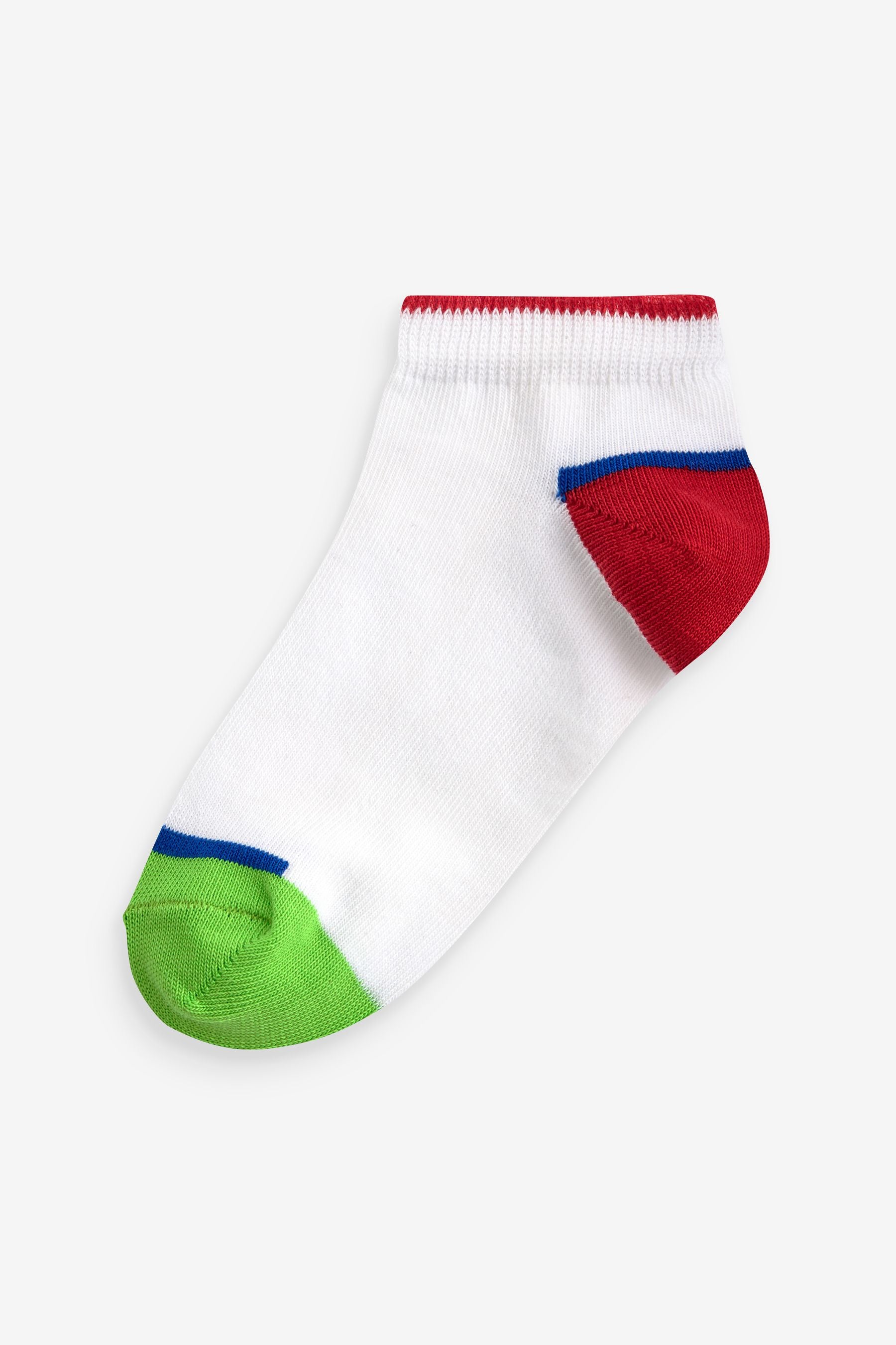 Bright Colourblock Cotton Rich Trainer Socks 7 Pack