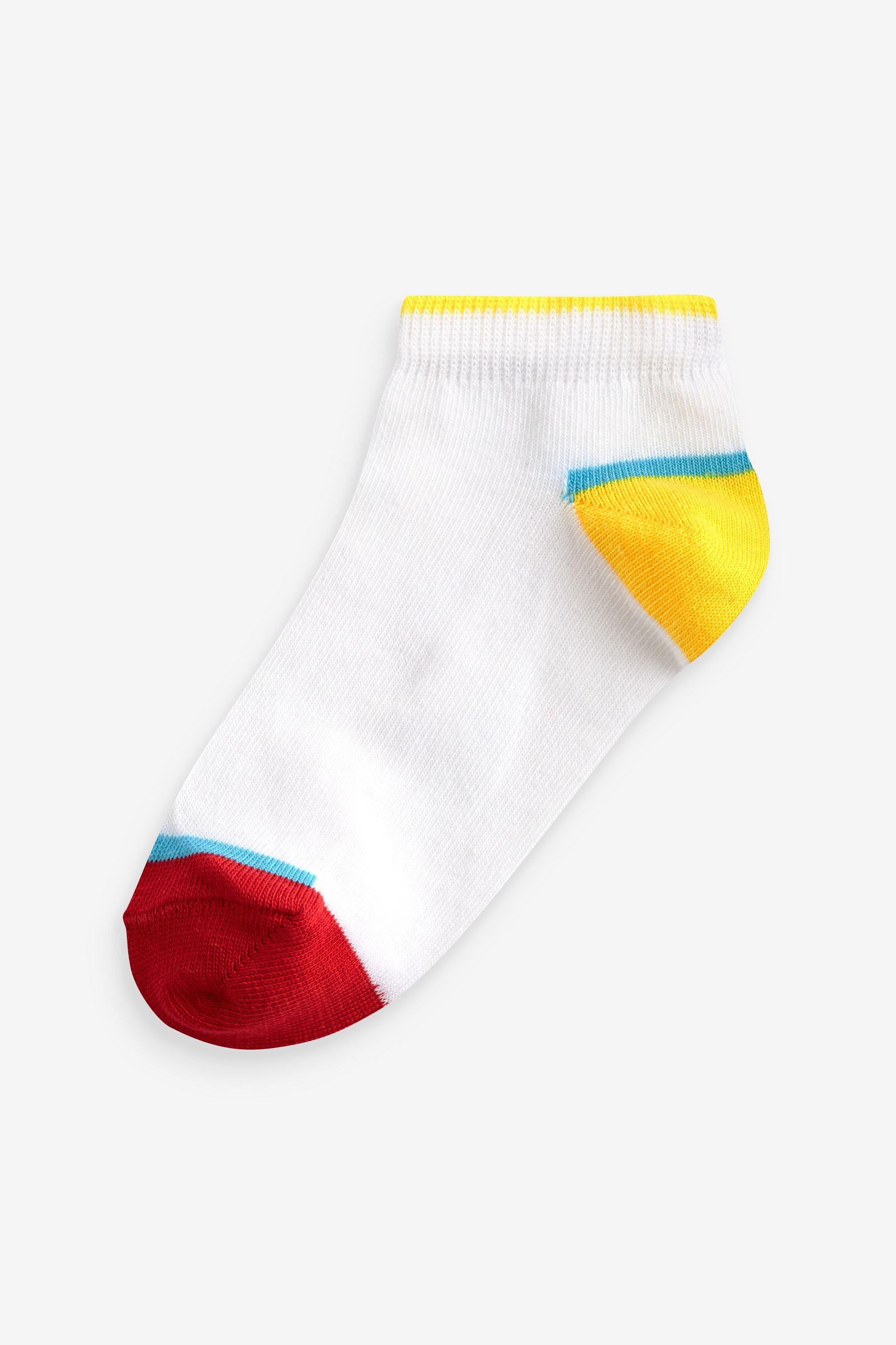 Bright Colourblock Cotton Rich Trainer Socks 7 Pack