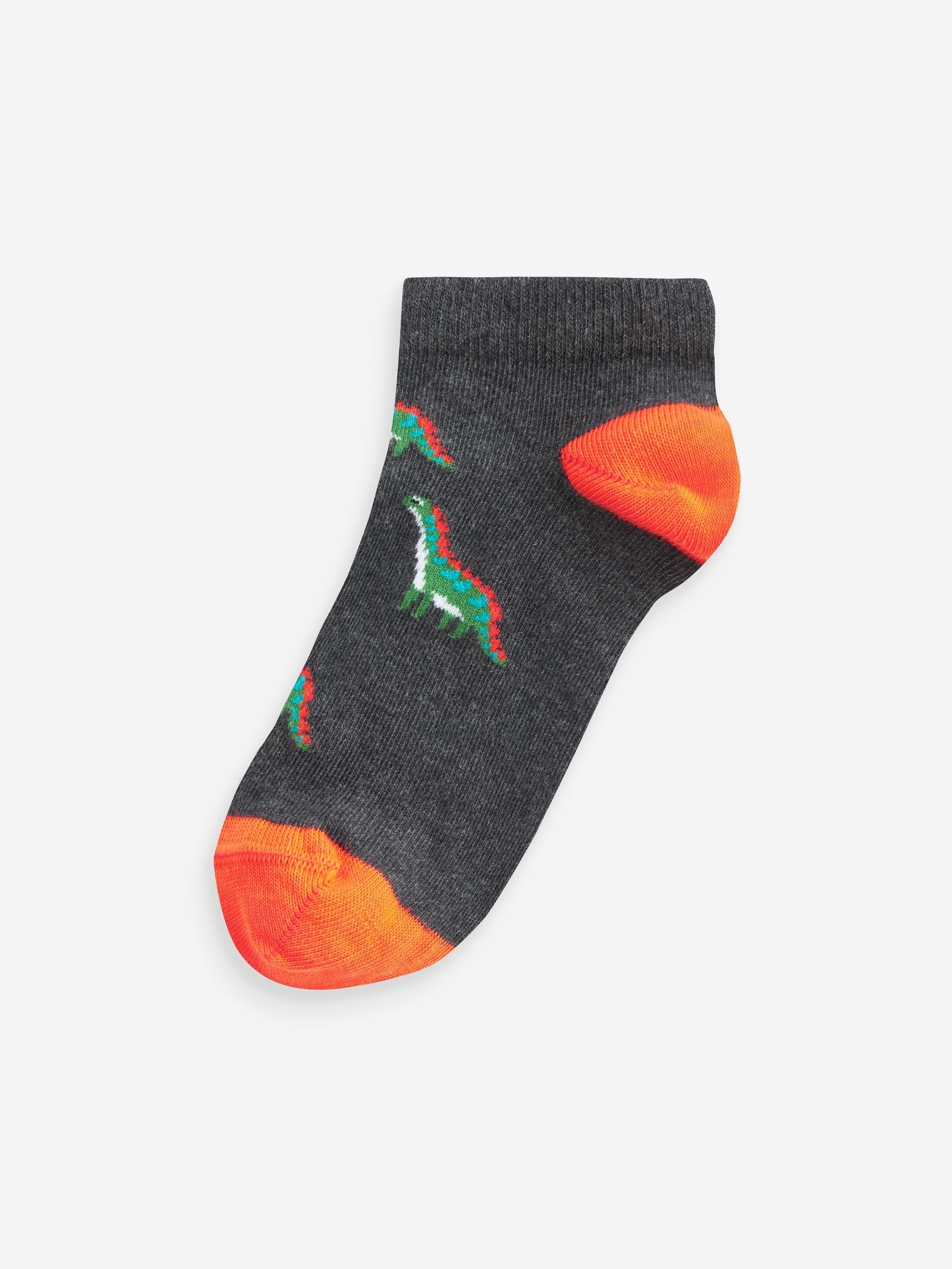 Bright Dinosaurs Cotton Rich Trainer Socks 7 Pack