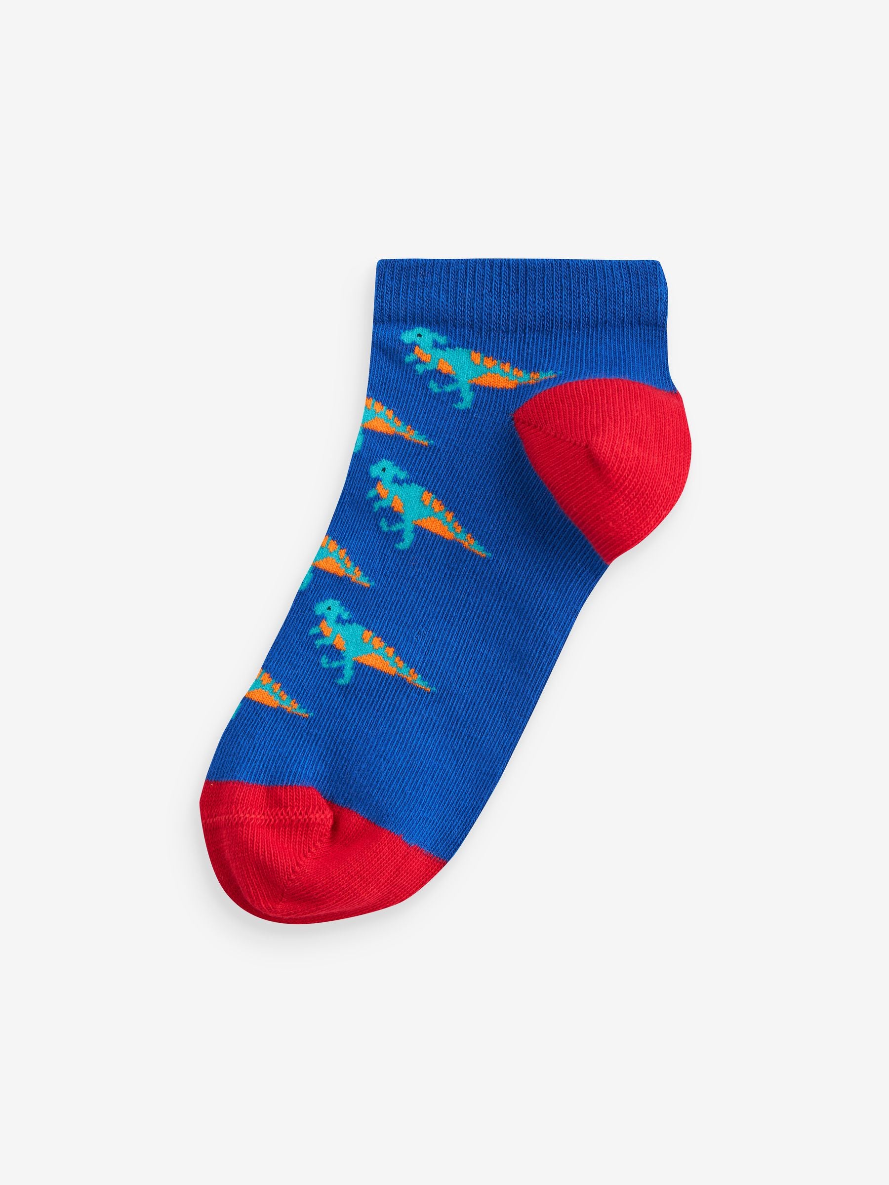 Bright Dinosaurs Cotton Rich Trainer Socks 7 Pack