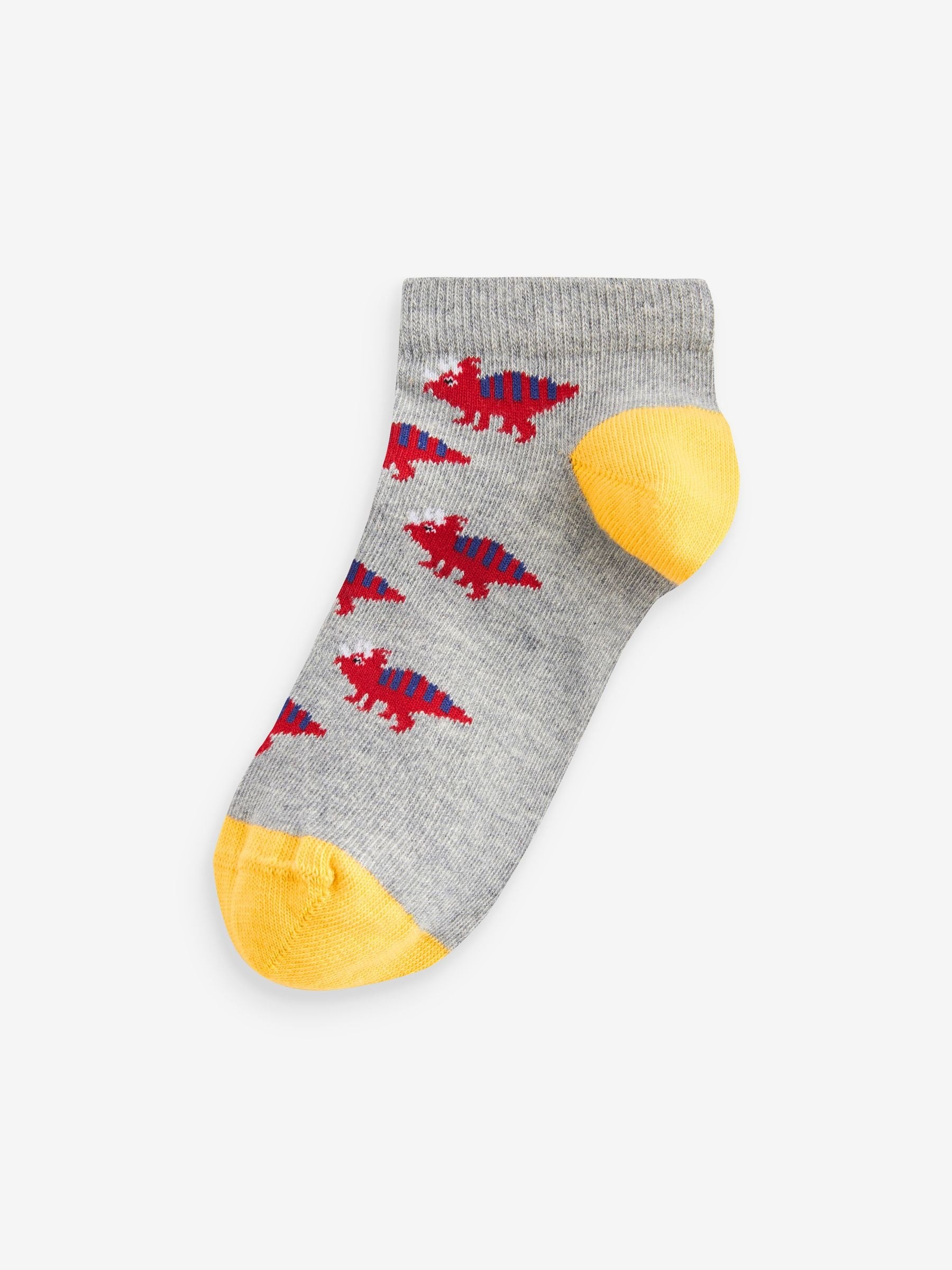 Bright Dinosaurs Cotton Rich Trainer Socks 7 Pack