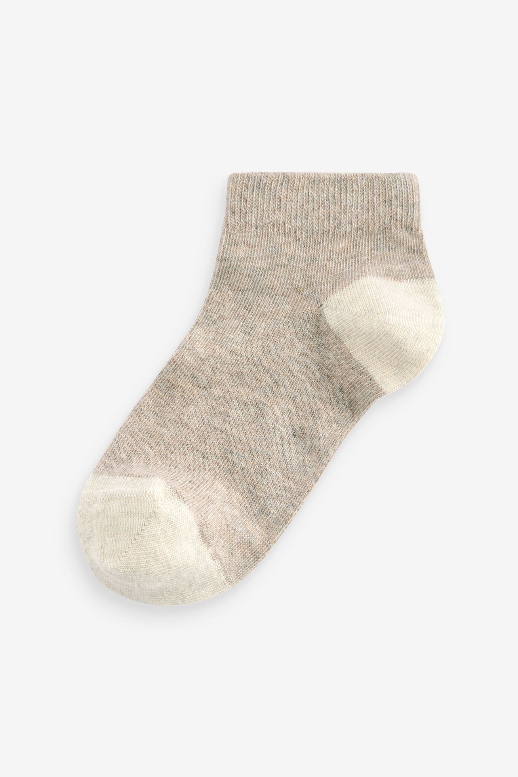 Neutral Cotton Rich Trainer Socks 7 Pack