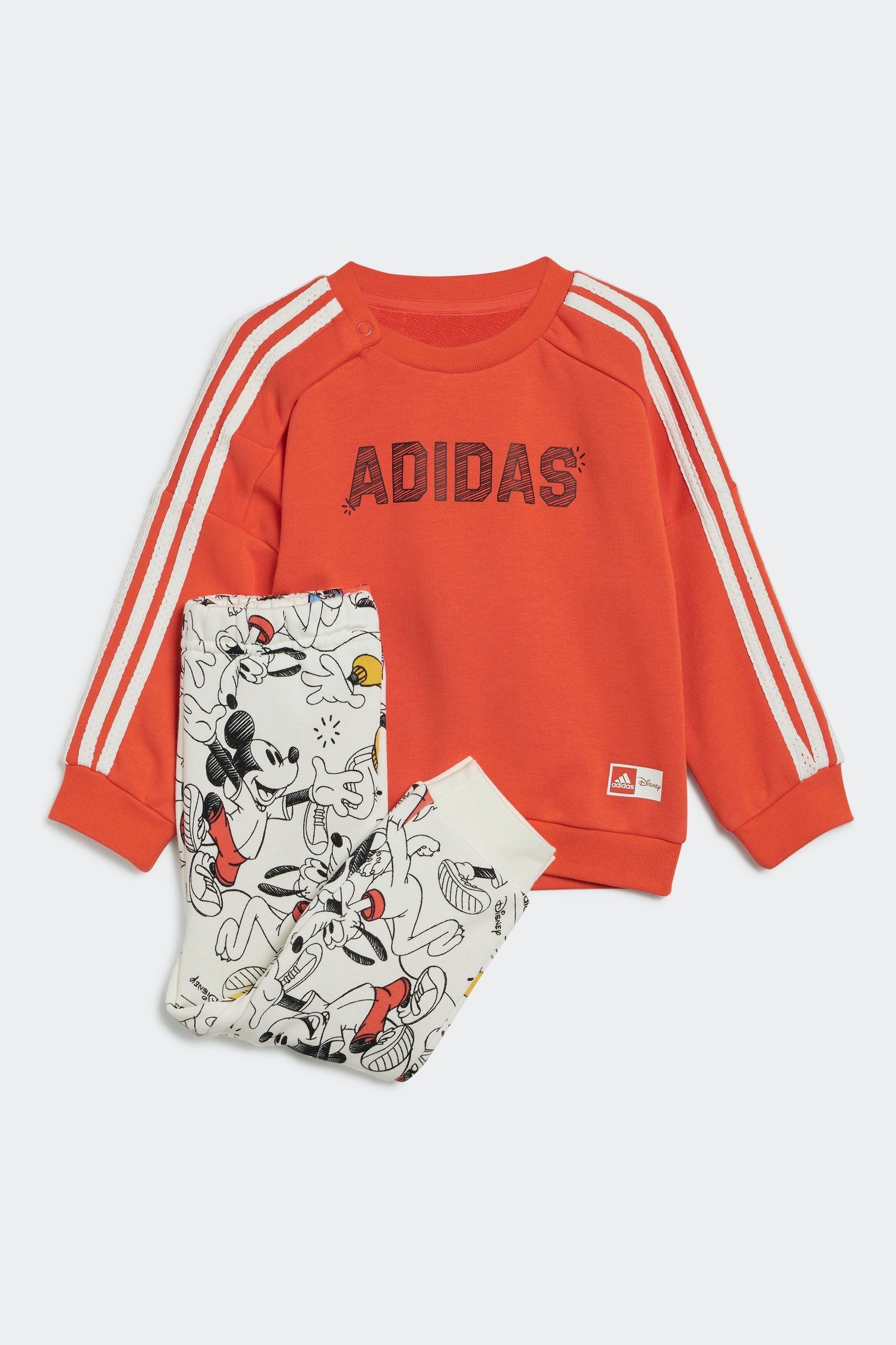 Red adidas Sportswear Adidas X Disney Mickey Mouse Crewneck And Jogger Set