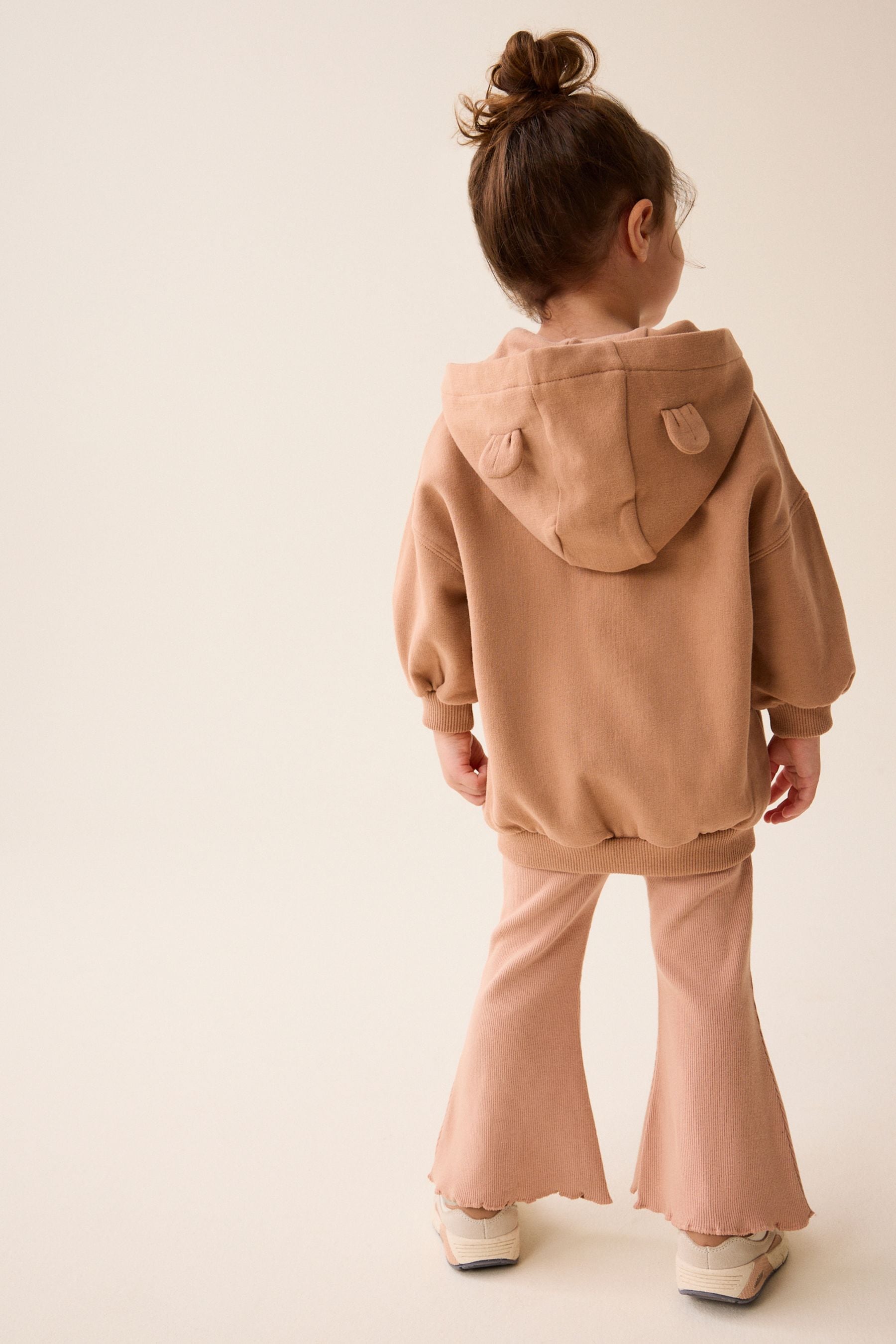 Brown Longline Zip Through 3 Piece Set (3mths-7yrs)