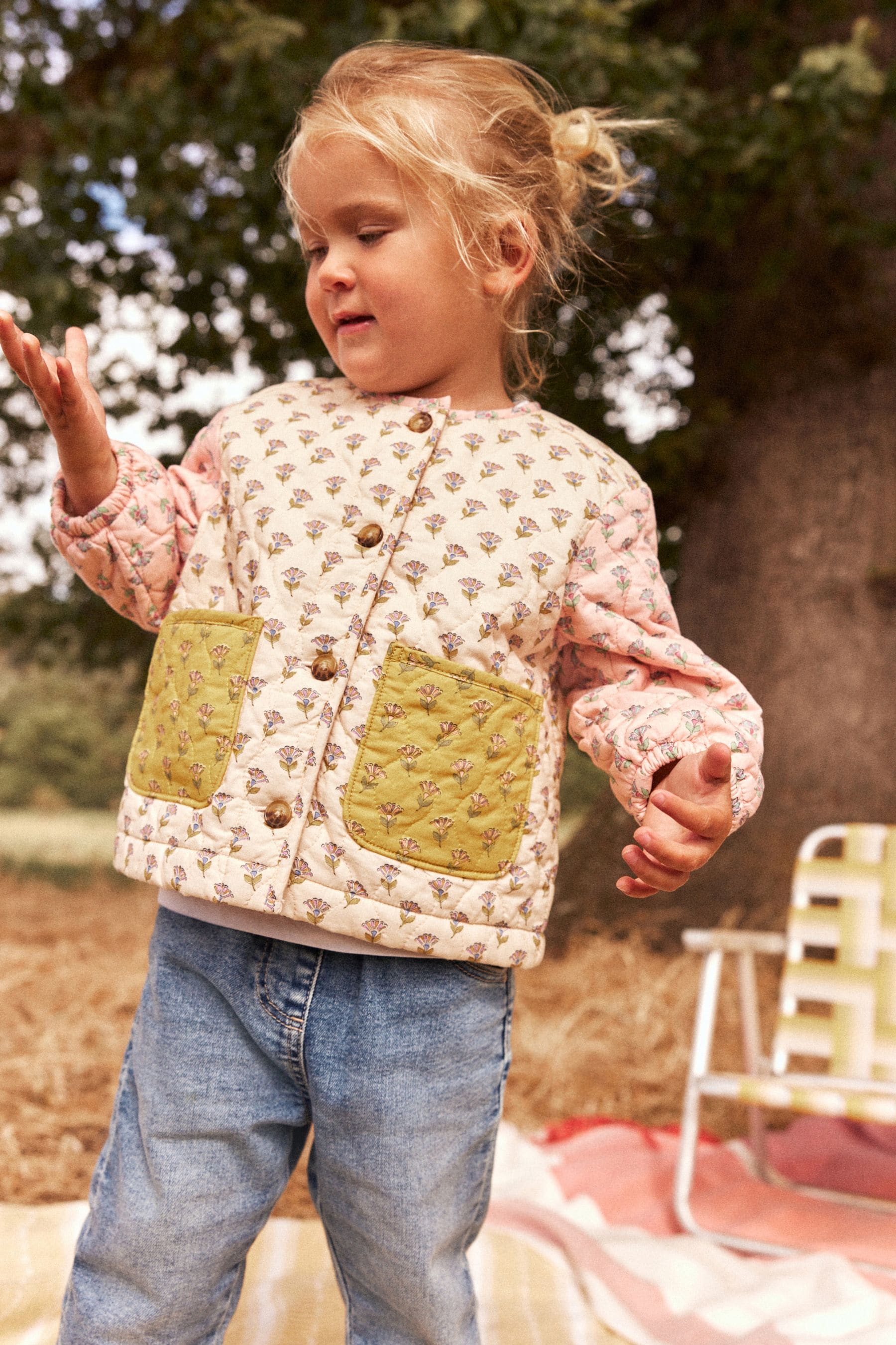 Multi Colourblock Quilted Jacket (3mths-7yrs)