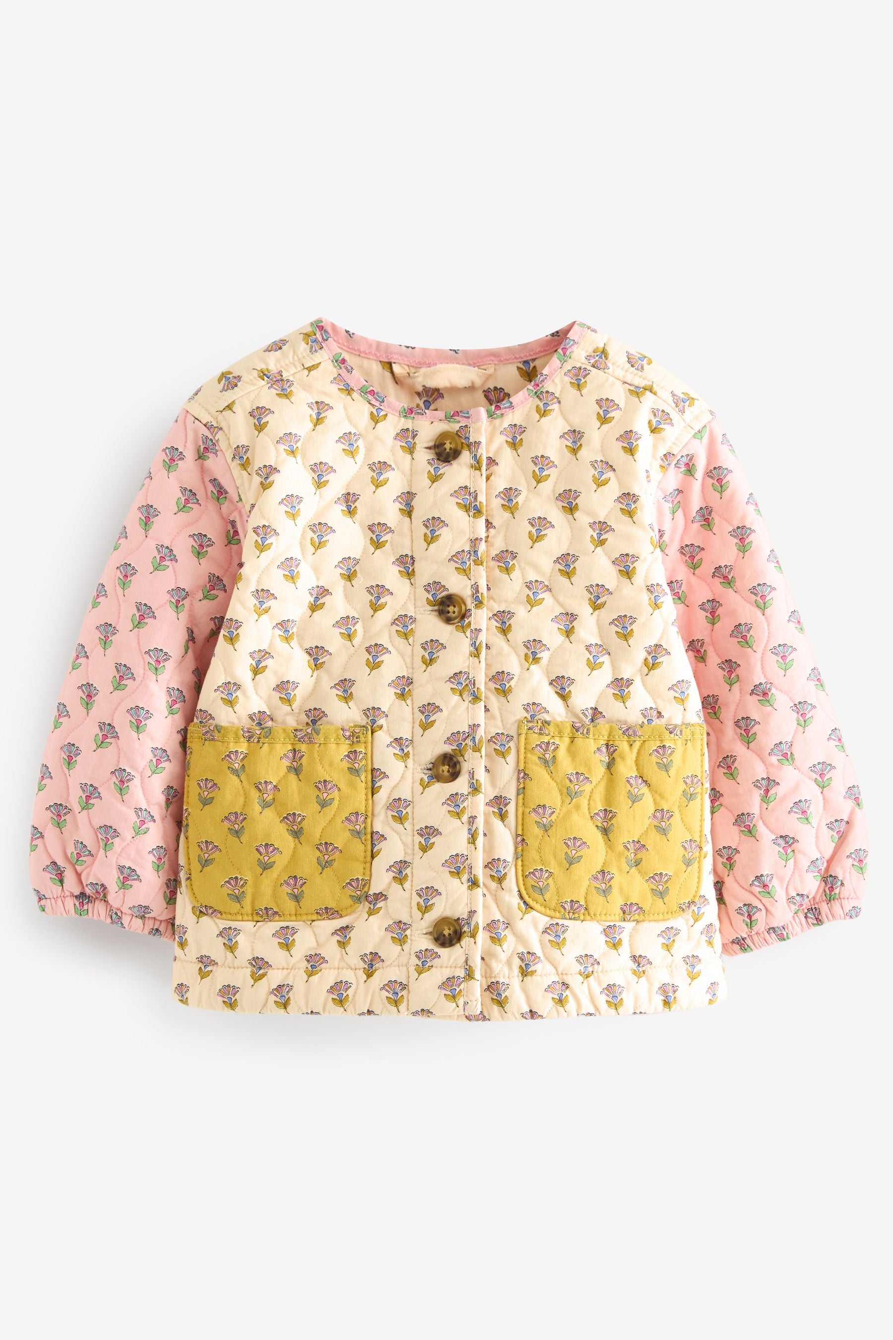 Multi Colourblock Quilted Jacket (3mths-7yrs)