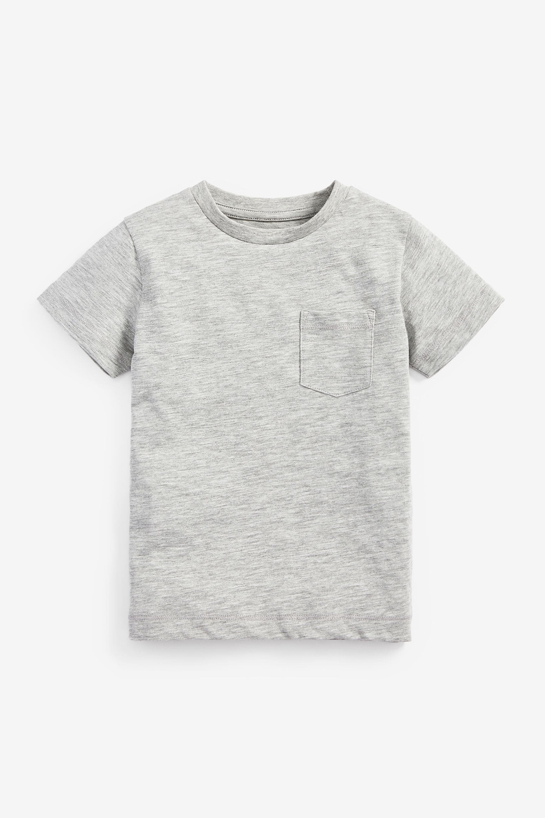 Grey 100% Cotton Short Sleeve Plain T-Shirt (3mths-7yrs)