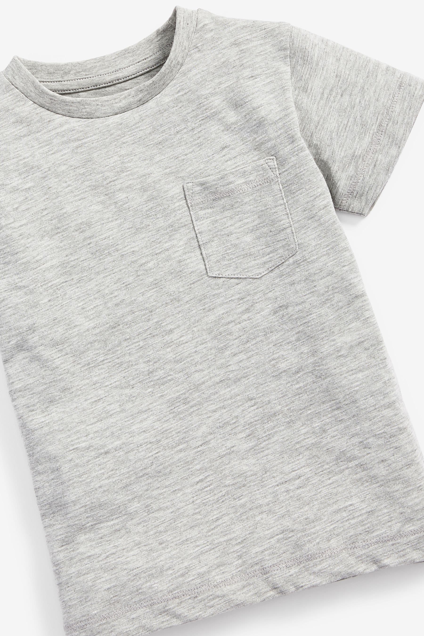 Grey 100% Cotton Short Sleeve Plain T-Shirt (3mths-7yrs)