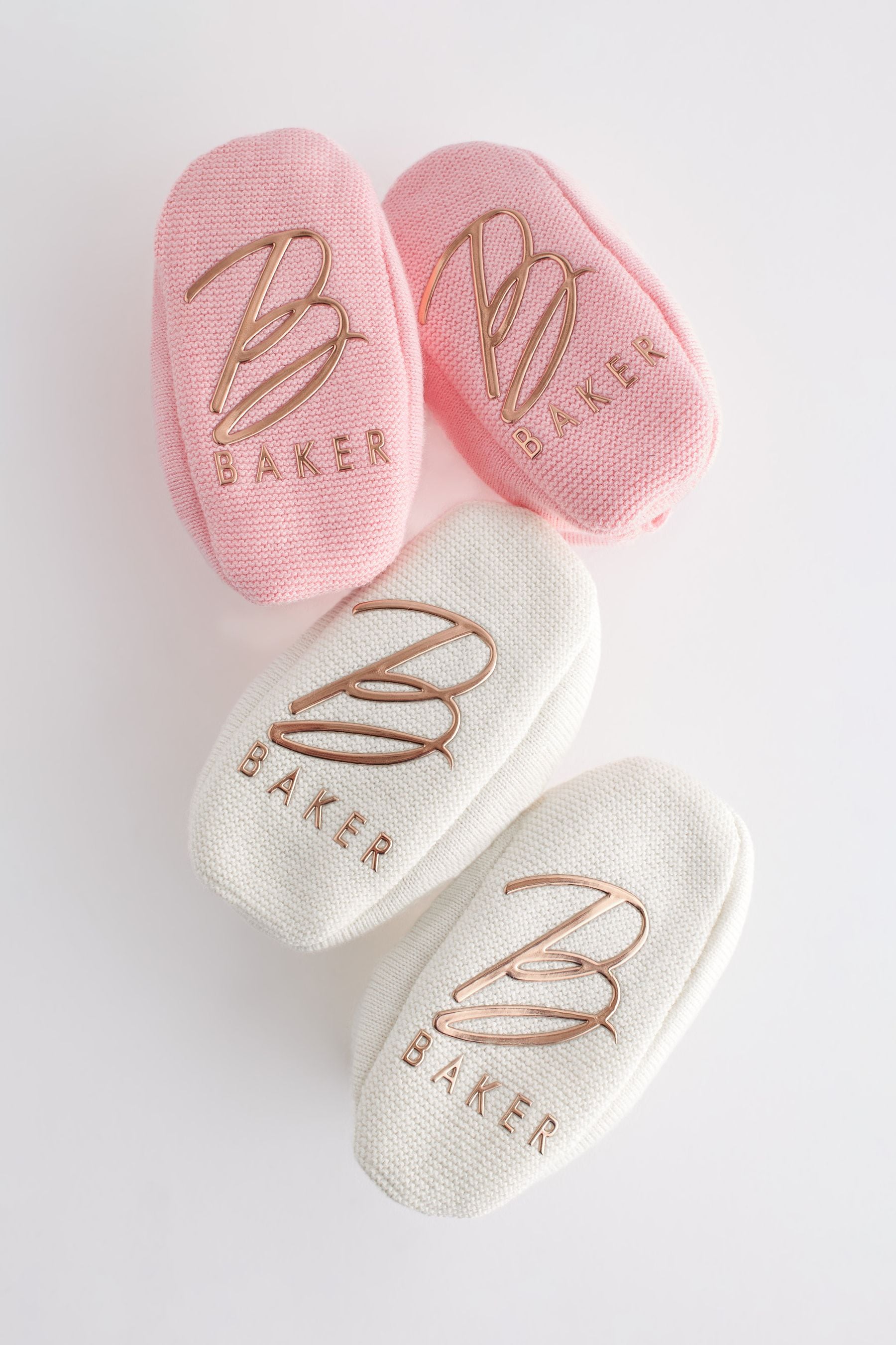 Baker by Ted Baker Baby Girls Multi Knitted Booties Gift Set 2 Pack