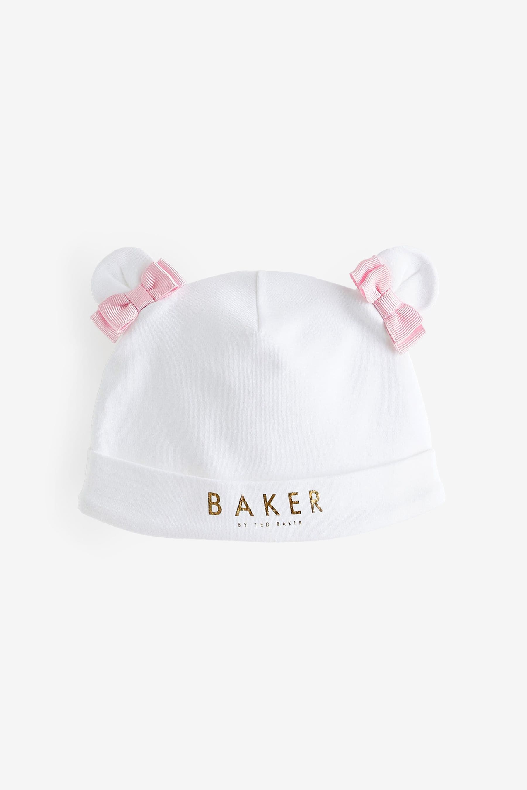 Baker by Ted Baker Mirror Floral White Sleepsuit And Hat Set