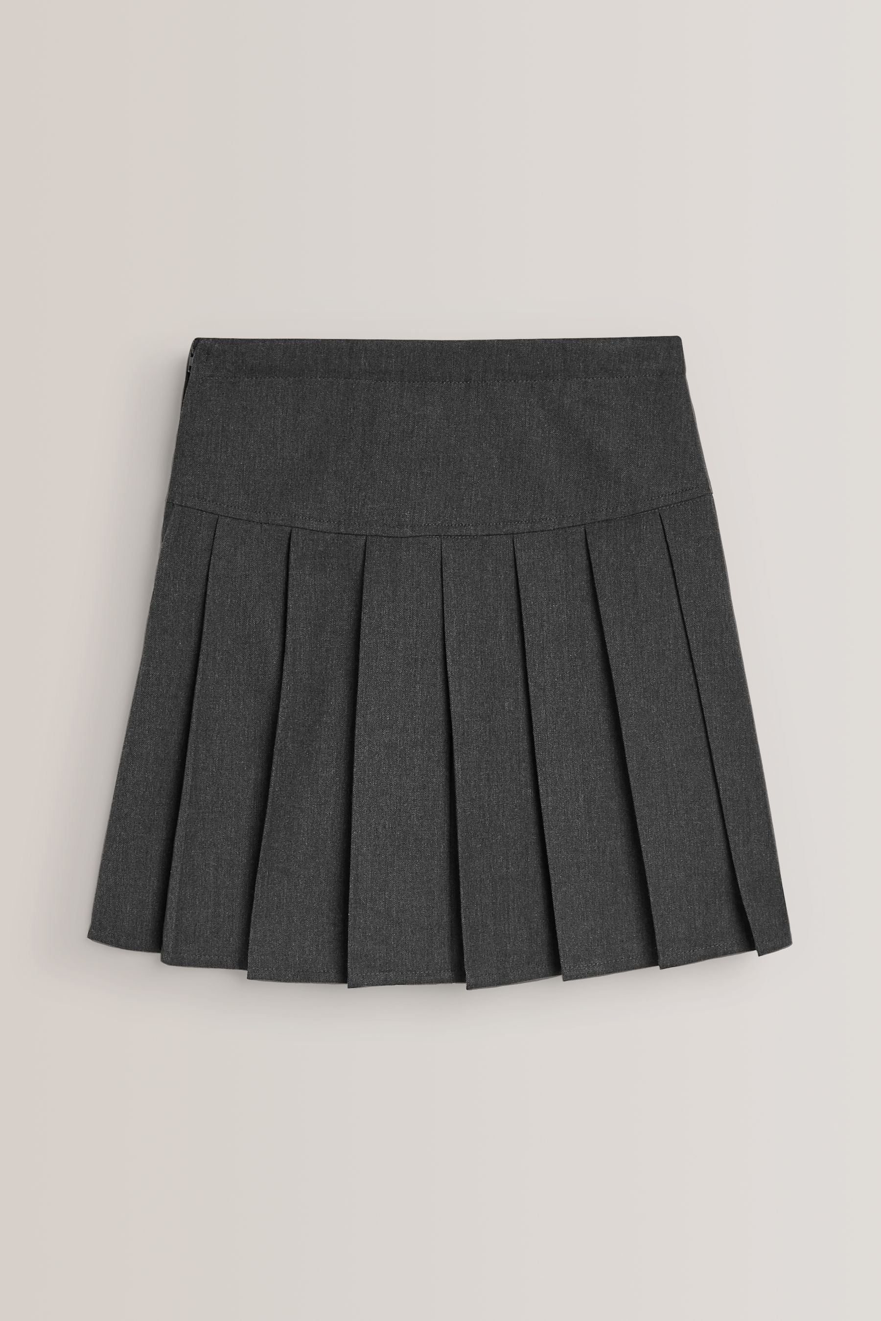 Grey Regular Waist Pleated School Skirts 2 Pack (3-16yrs)