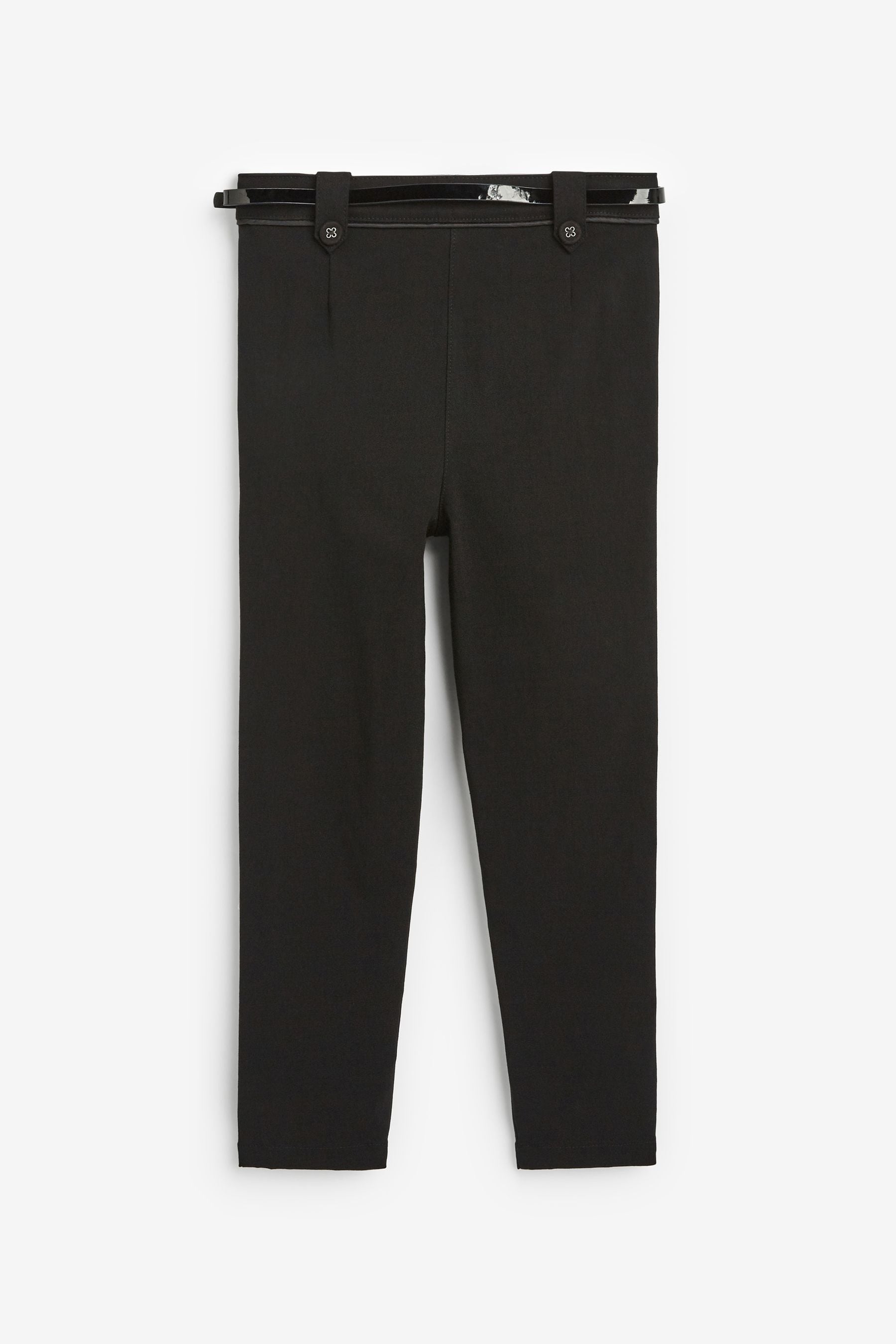 Black Senior Belted Skinny Stretch School Trousers (9-18yrs)