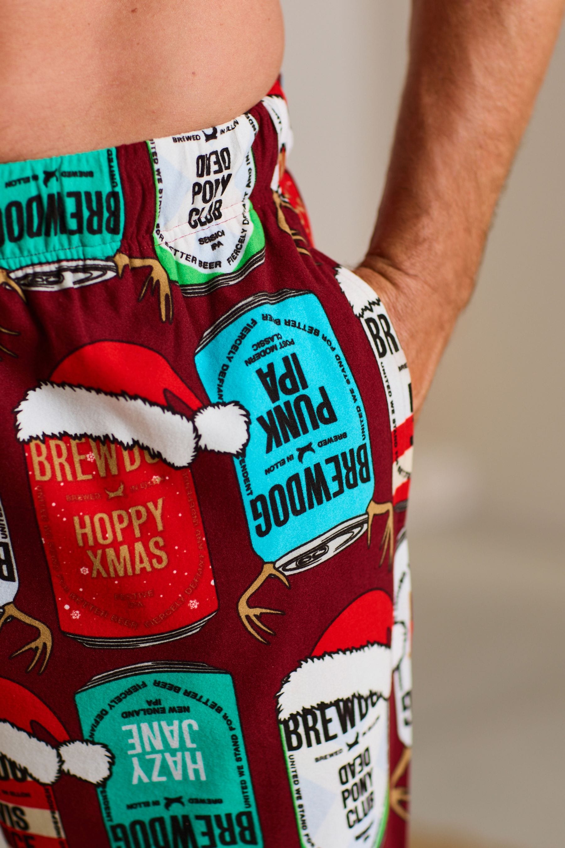 Red Brewdog Christmas License Pyjama Bottoms