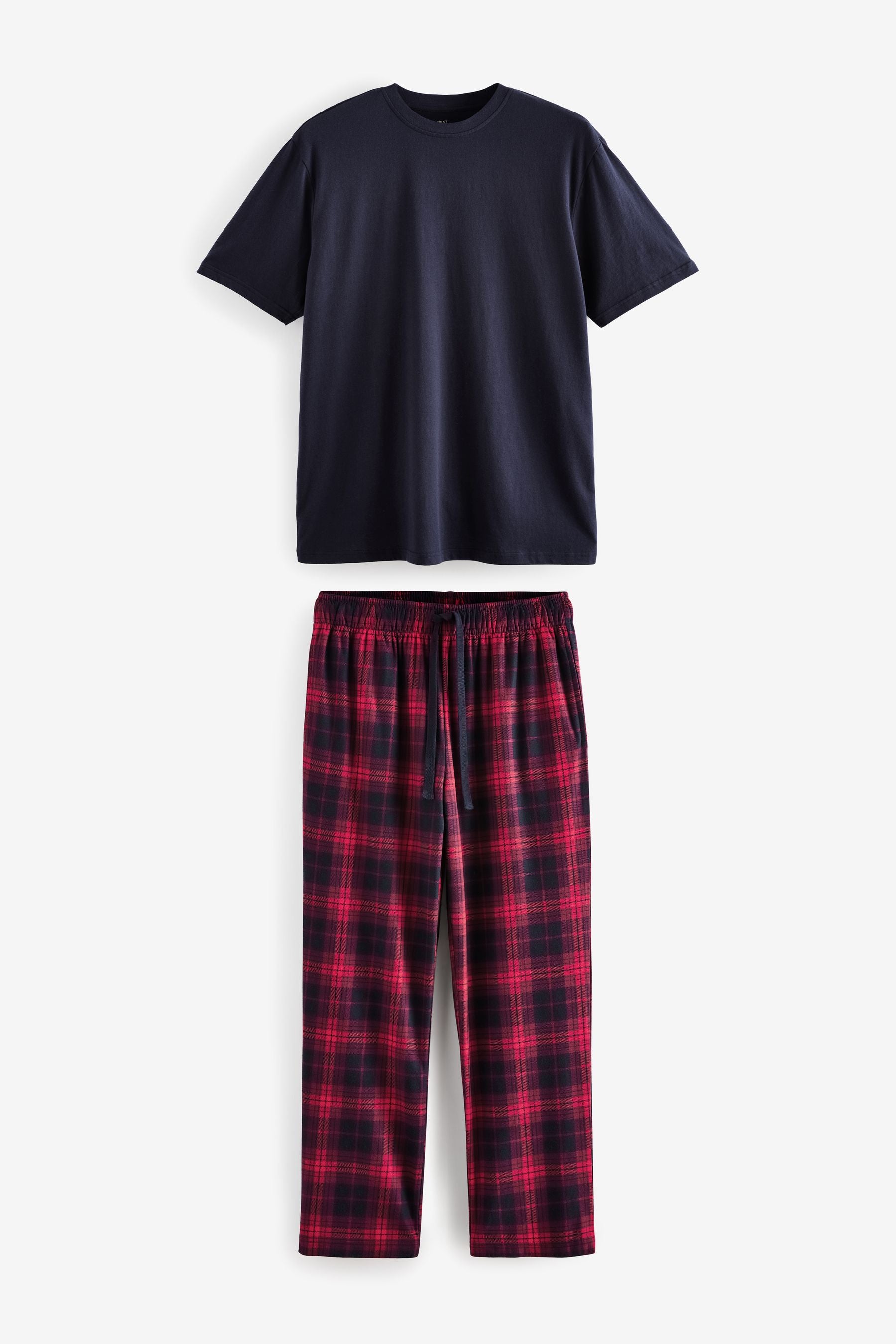 Navy/Red Check Motionflex Cosy Pyjamas Set