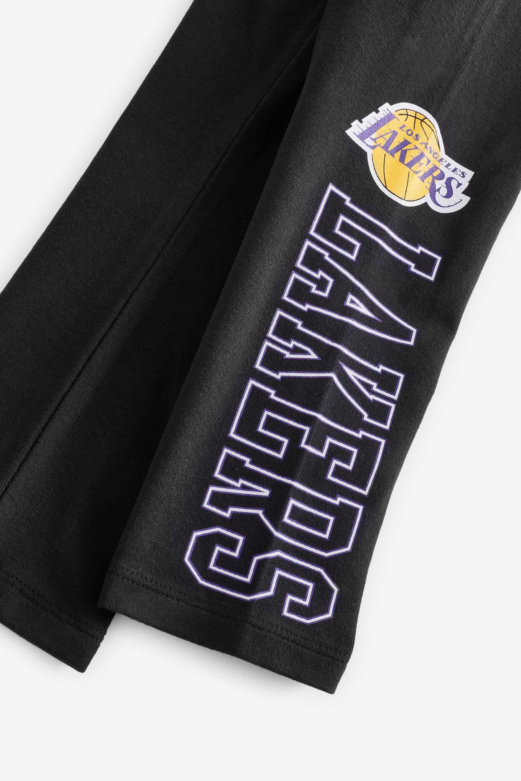 Dark Black NBA Los Angeles Lakers Printed Leggings (3-16yrs)