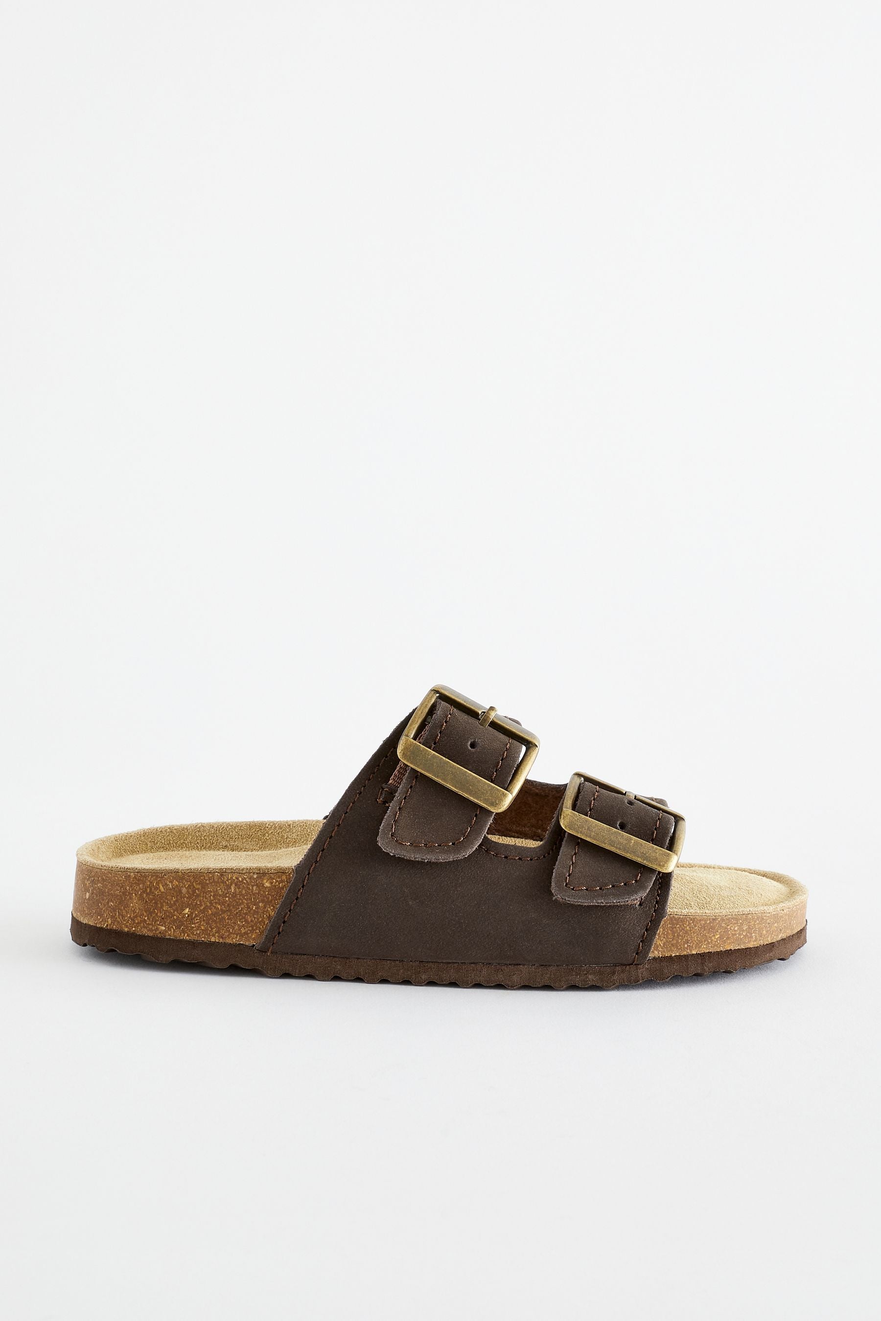 Chocolate Brown Slip-On Corkbed Sandals