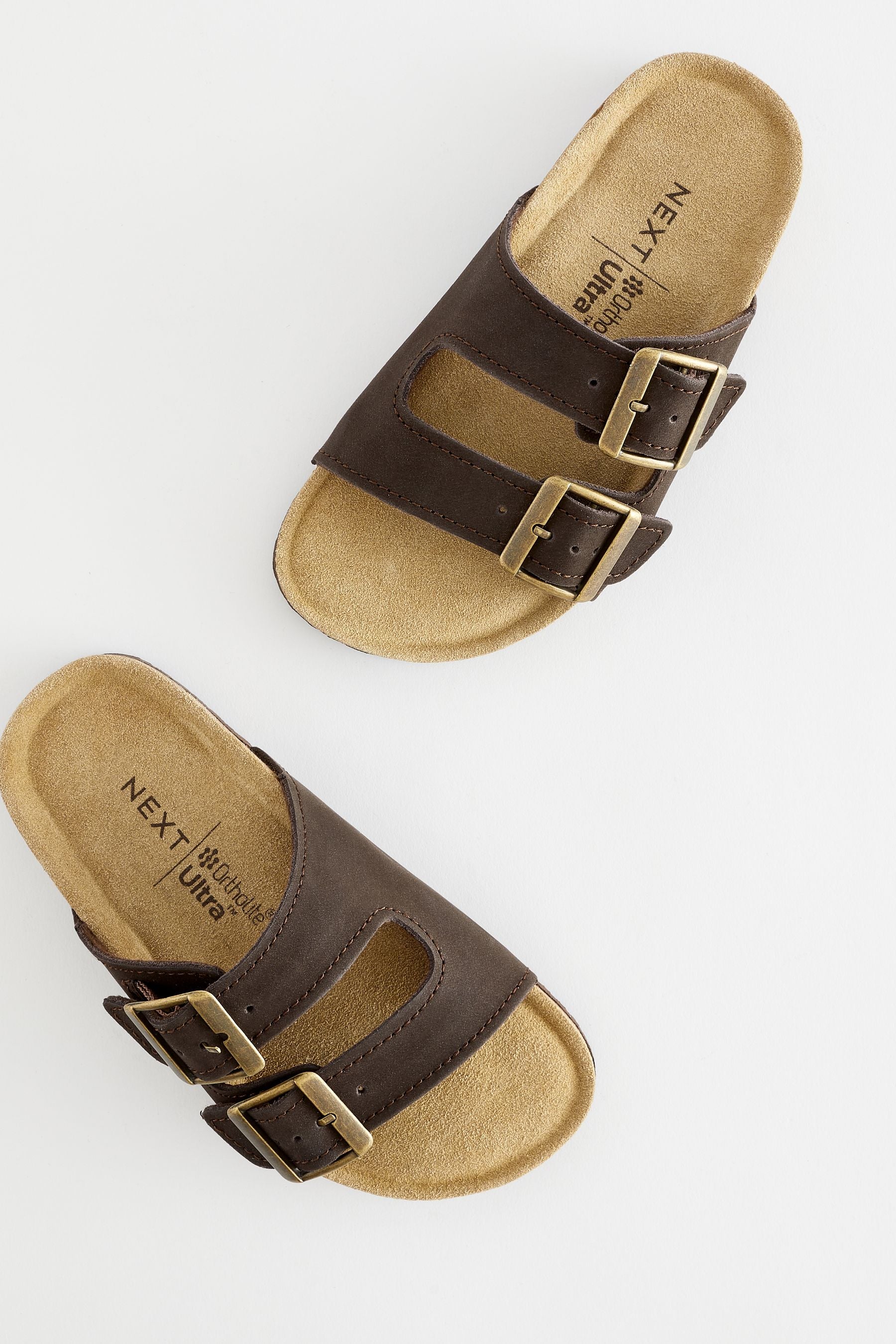 Chocolate Brown Slip-On Corkbed Sandals