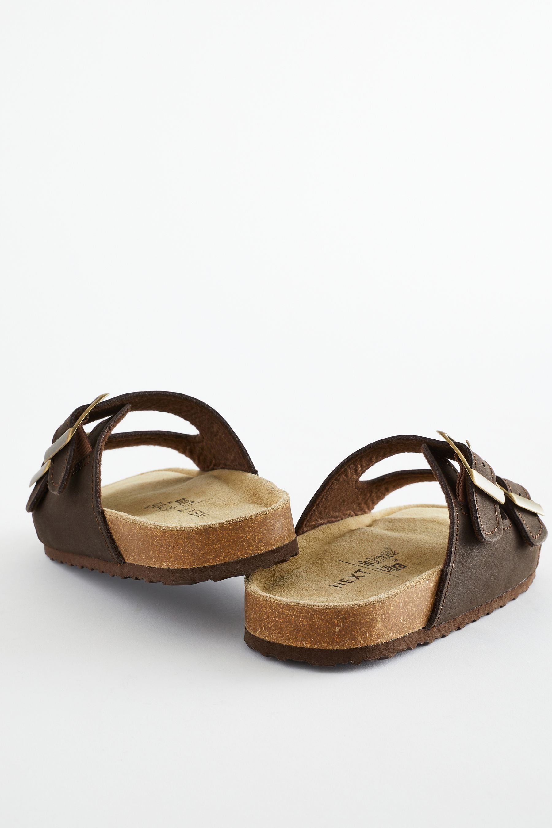 Chocolate Brown Slip-On Corkbed Sandals