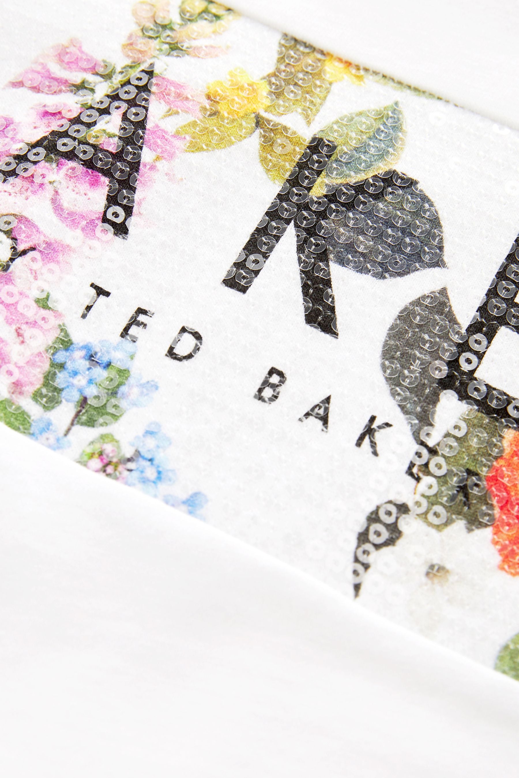 Baker by Ted Baker Floral Leggings and Sequin 100% Cotton T-Shirt Set