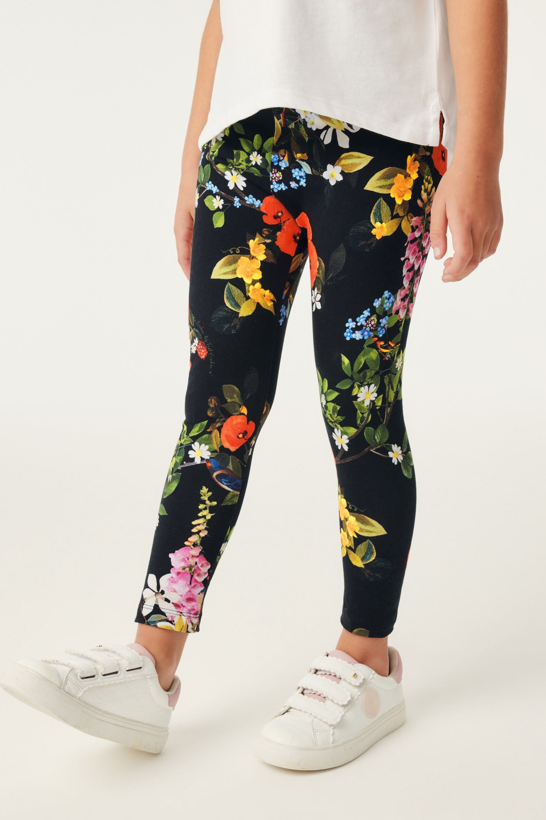 Baker by Ted Baker Floral Leggings and Sequin 100% Cotton T-Shirt Set