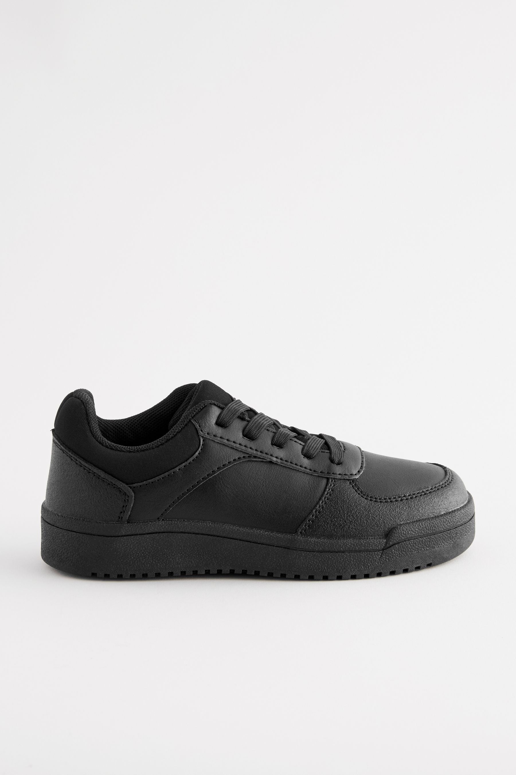 Black Standard Fit (F) School Lace-Up Shoes