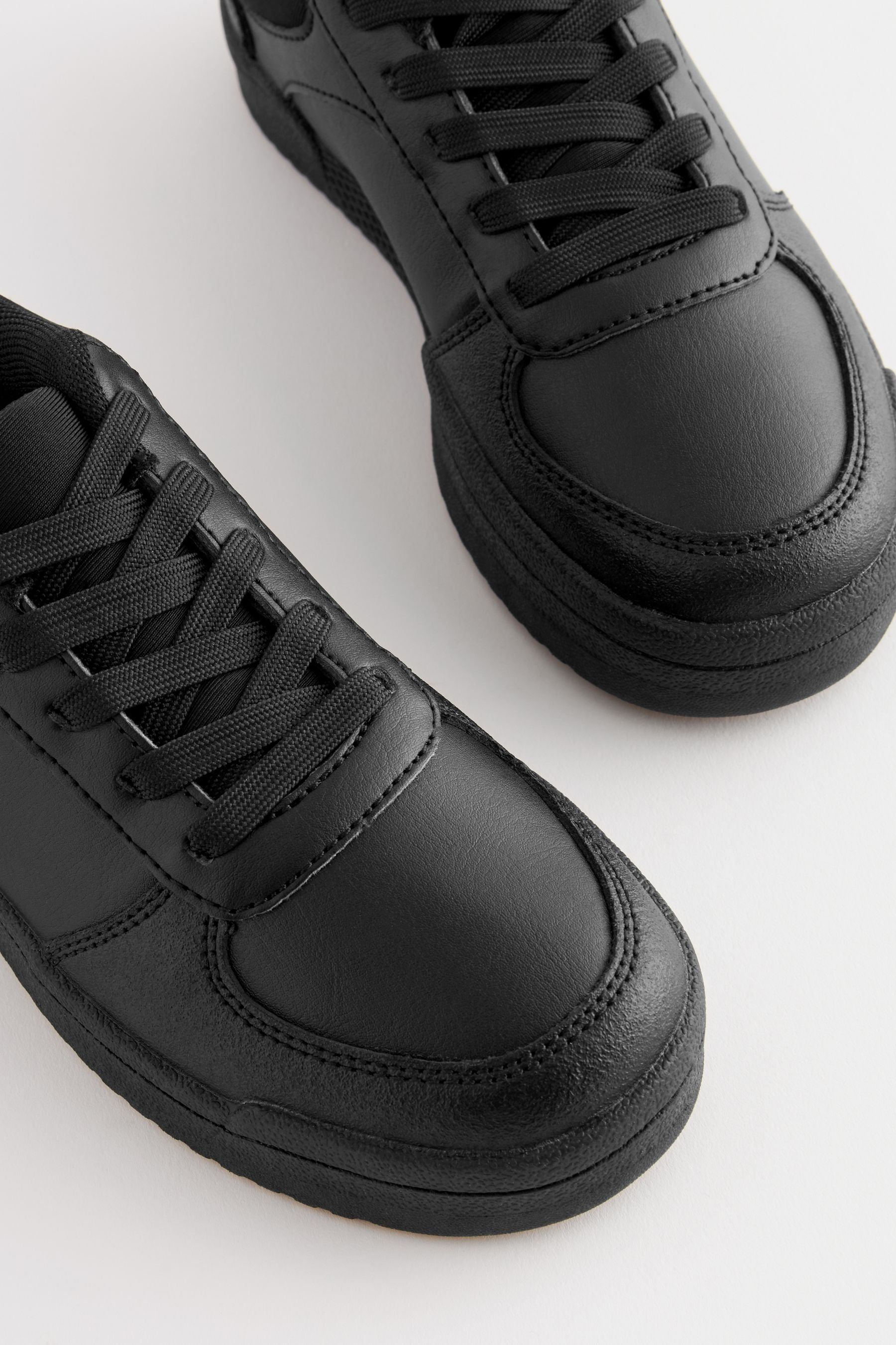 Black Standard Fit (F) School Lace-Up Shoes