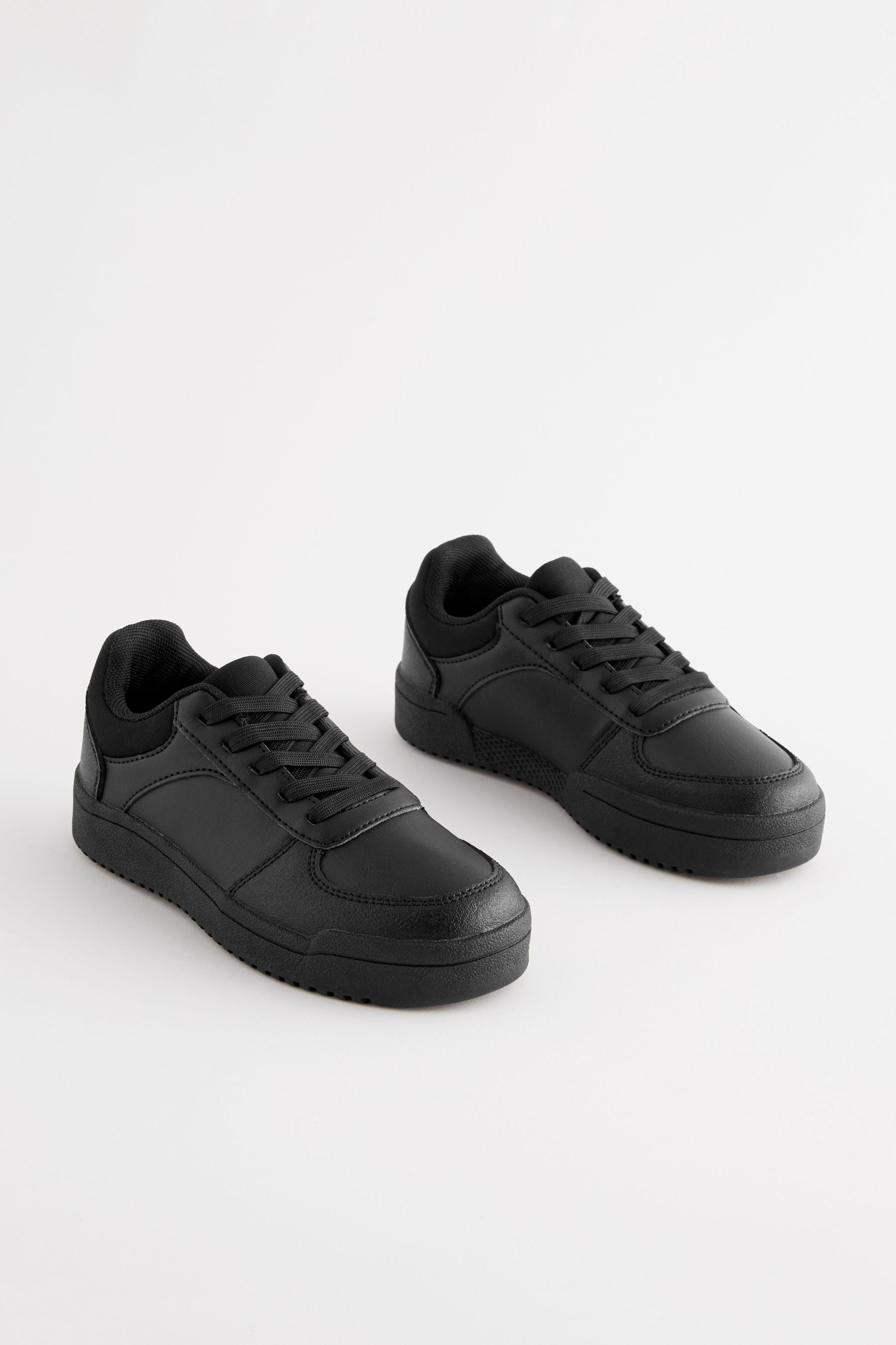 Black Standard Fit (F) School Lace-Up Shoes