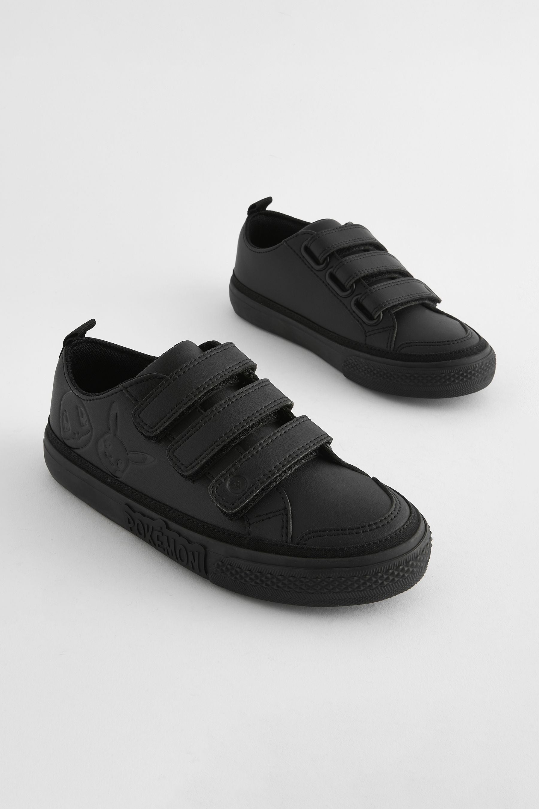 Black Pok?©mon Touch Fastening School Shoes