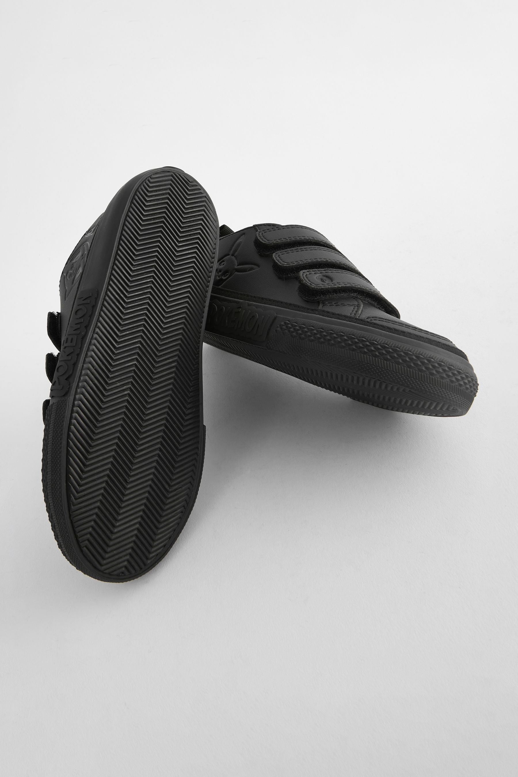 Black Pok?©mon Touch Fastening School Shoes