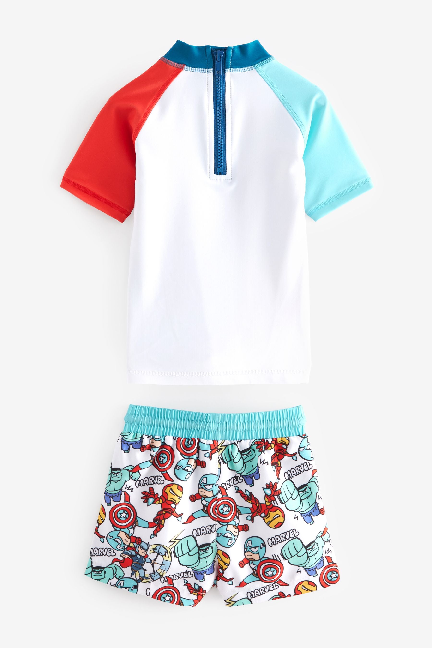 Marvel Red And Blue 2 Piece Sunsafe Top And Shorts Set (3mths-7yrs)