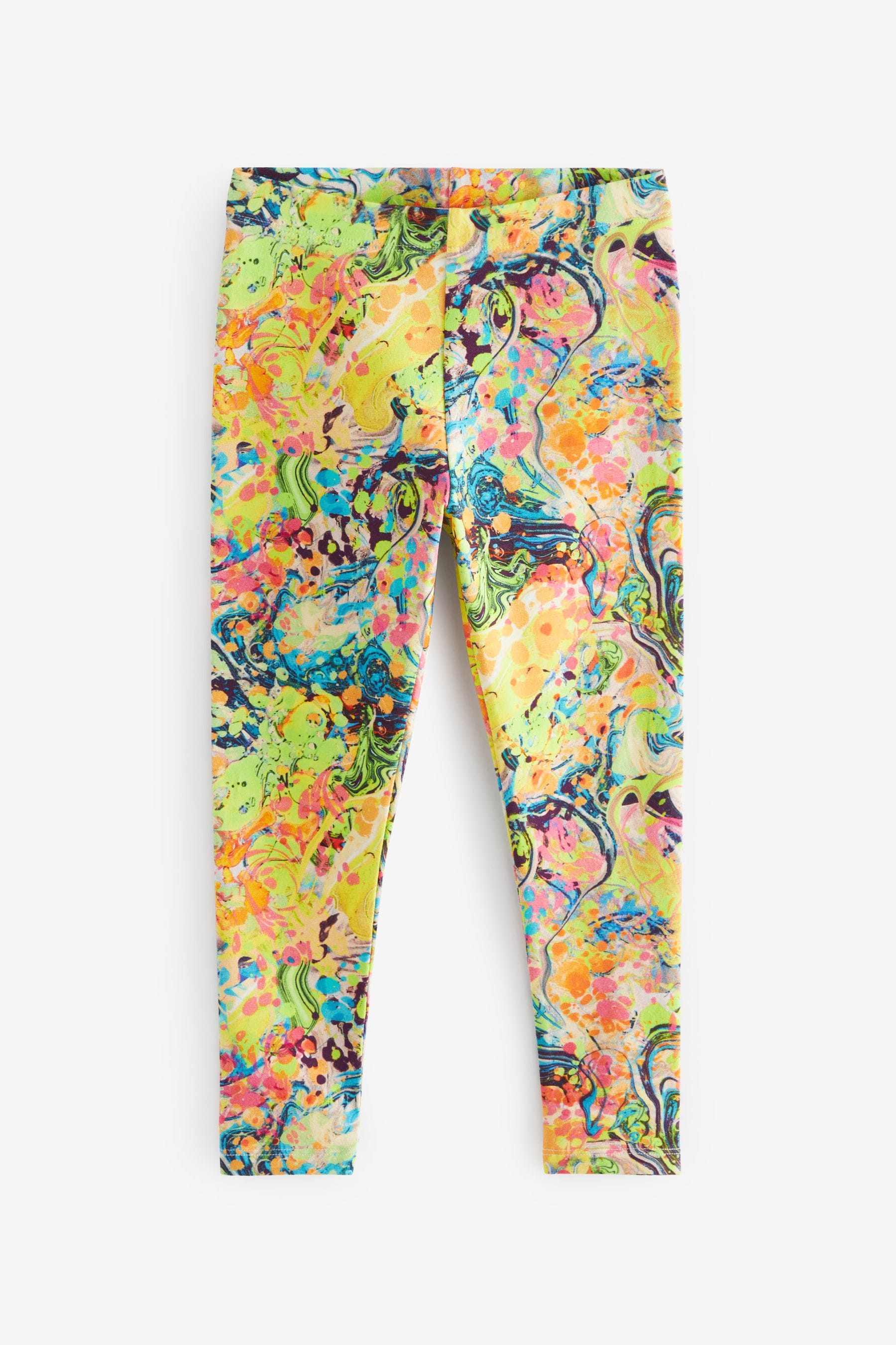 Bright Marble Printed Leggings (3-16yrs)