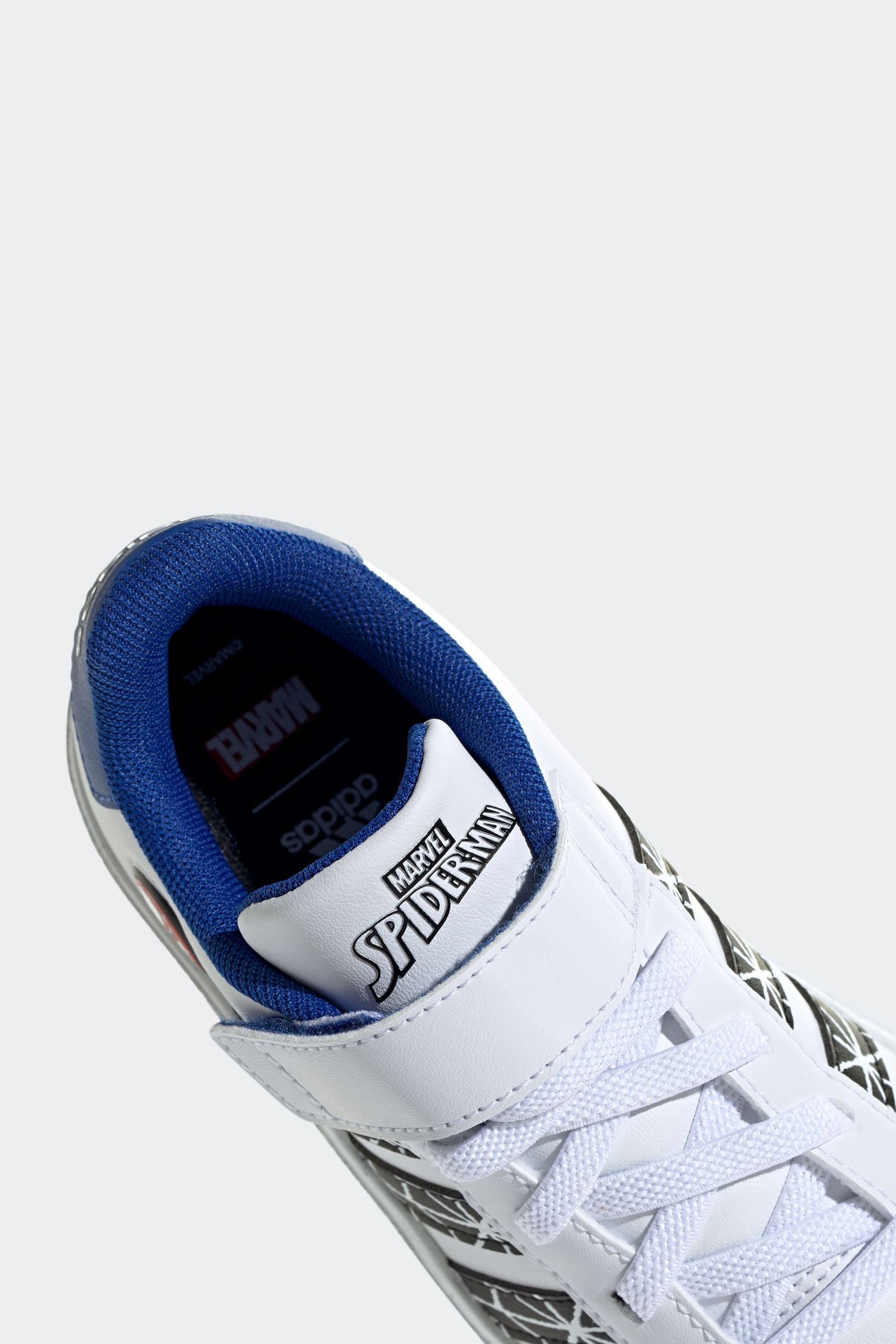 White adidas Sportswear Marvels Spider-Man Grand Court Trainers