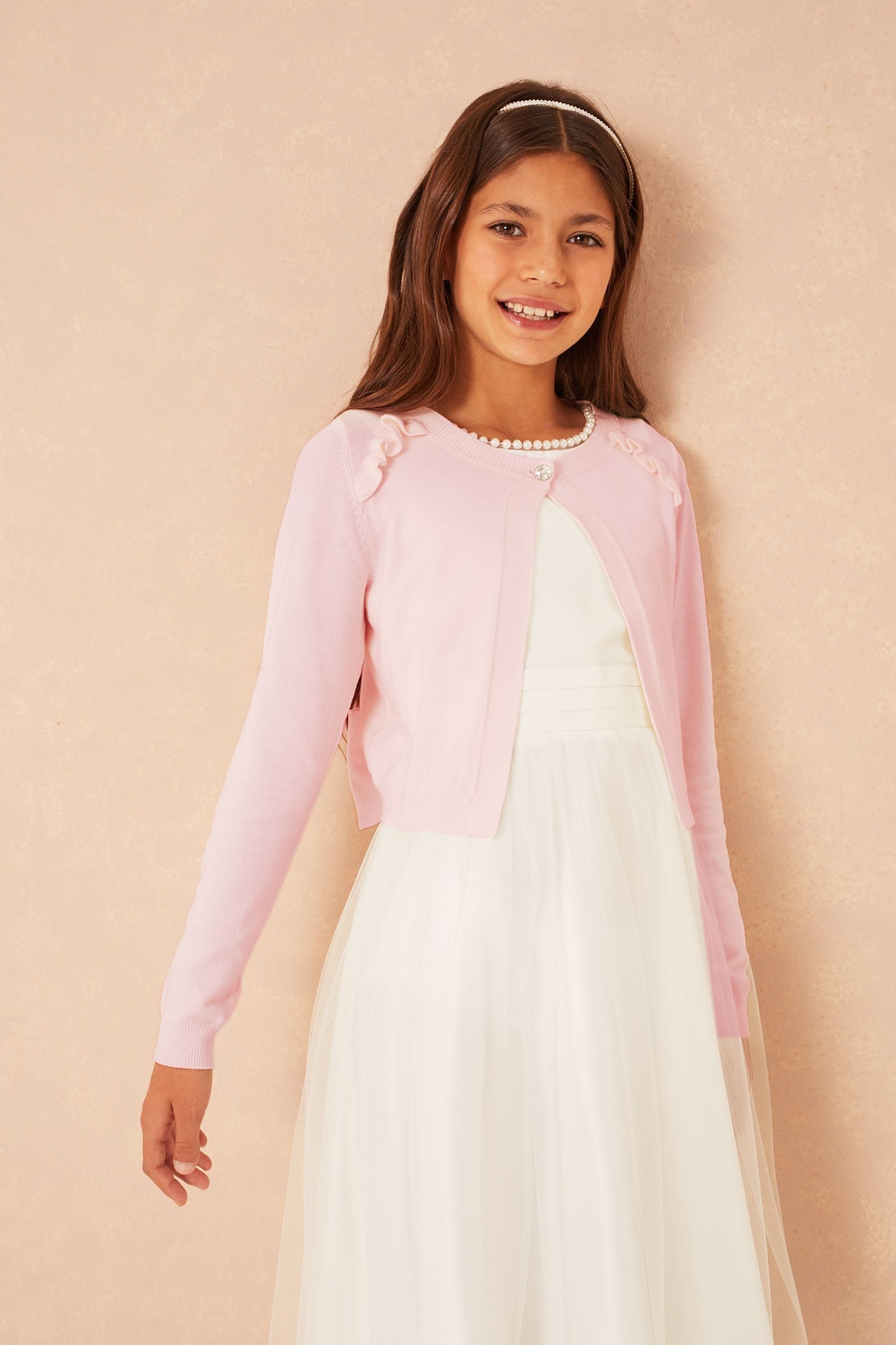 Lipsy Light Pink Occasion Bolero Cardigan (5-16yrs)