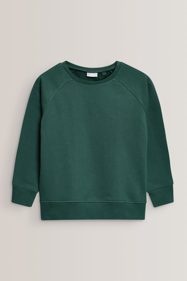 Green 1 Pack Crew Neck School Sweater (3-16yrs)