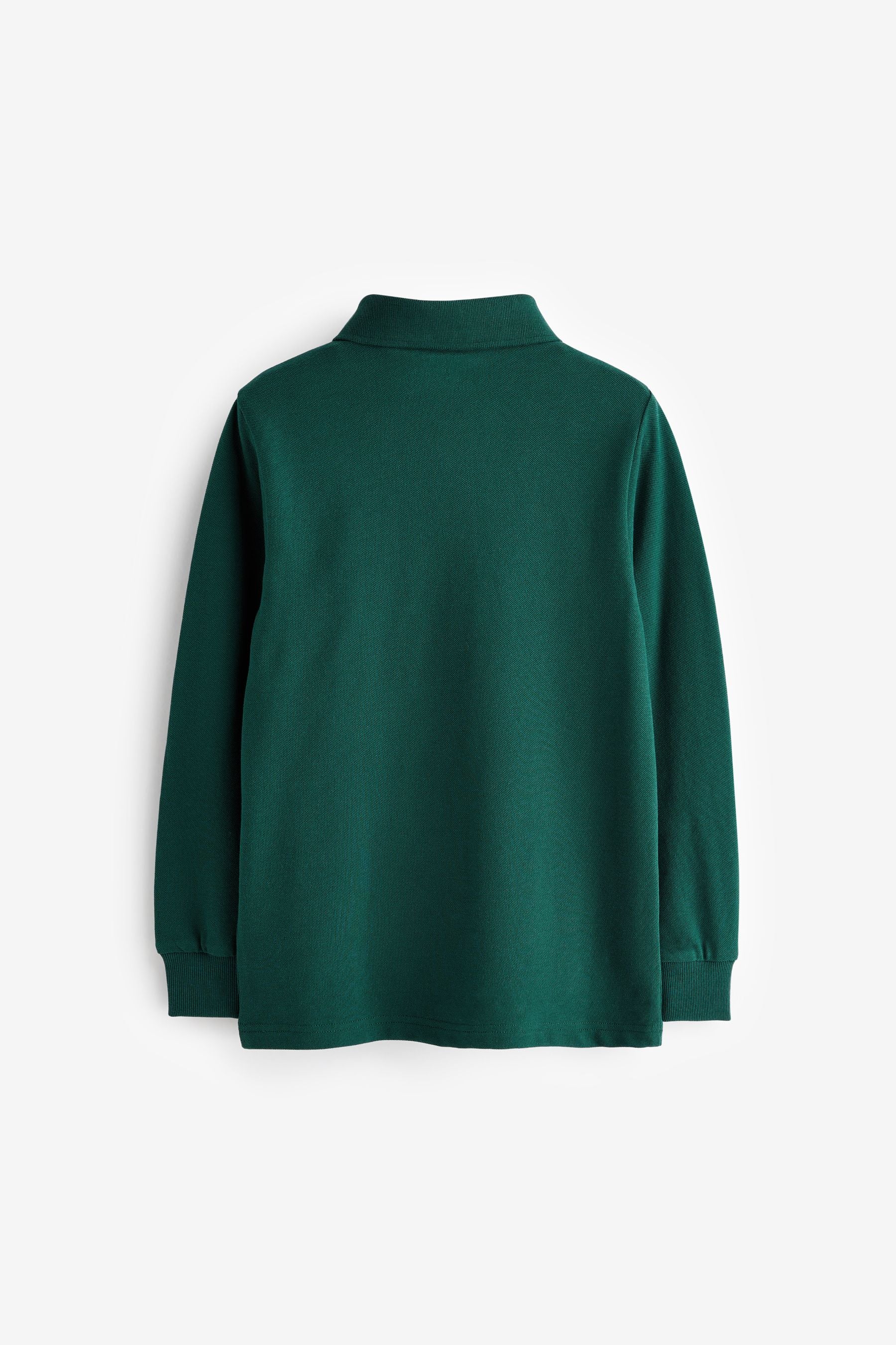 Dark Green Long Sleeve Polo Shirt (3-16yrs)