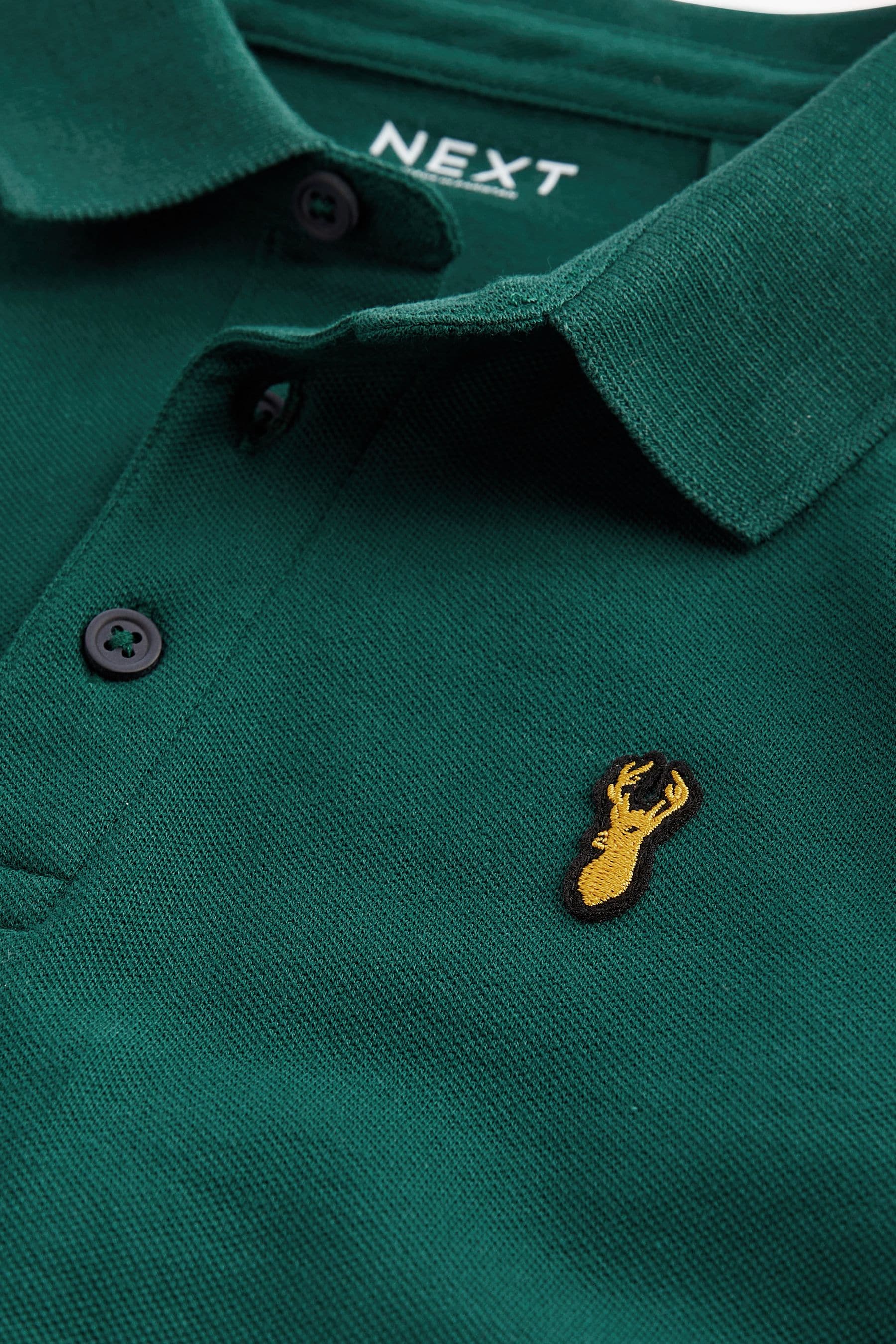 Dark Green Long Sleeve Polo Shirt (3-16yrs)