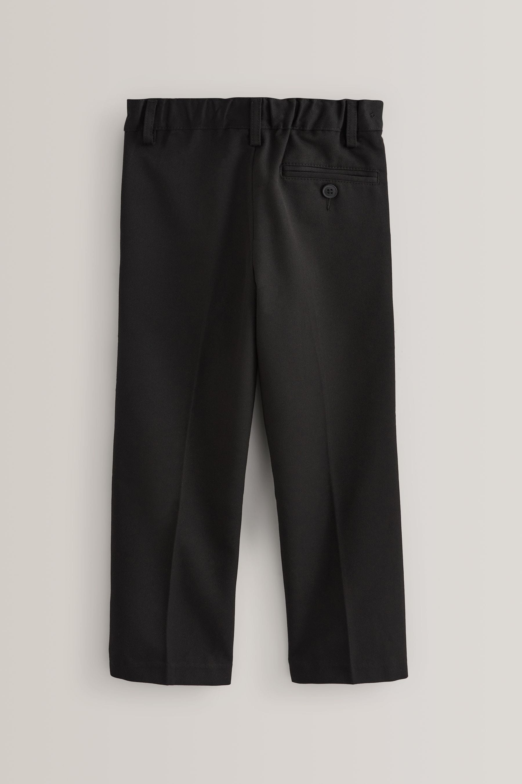 Black Slim Waist School Pleat Front Trousers (3-17yrs)