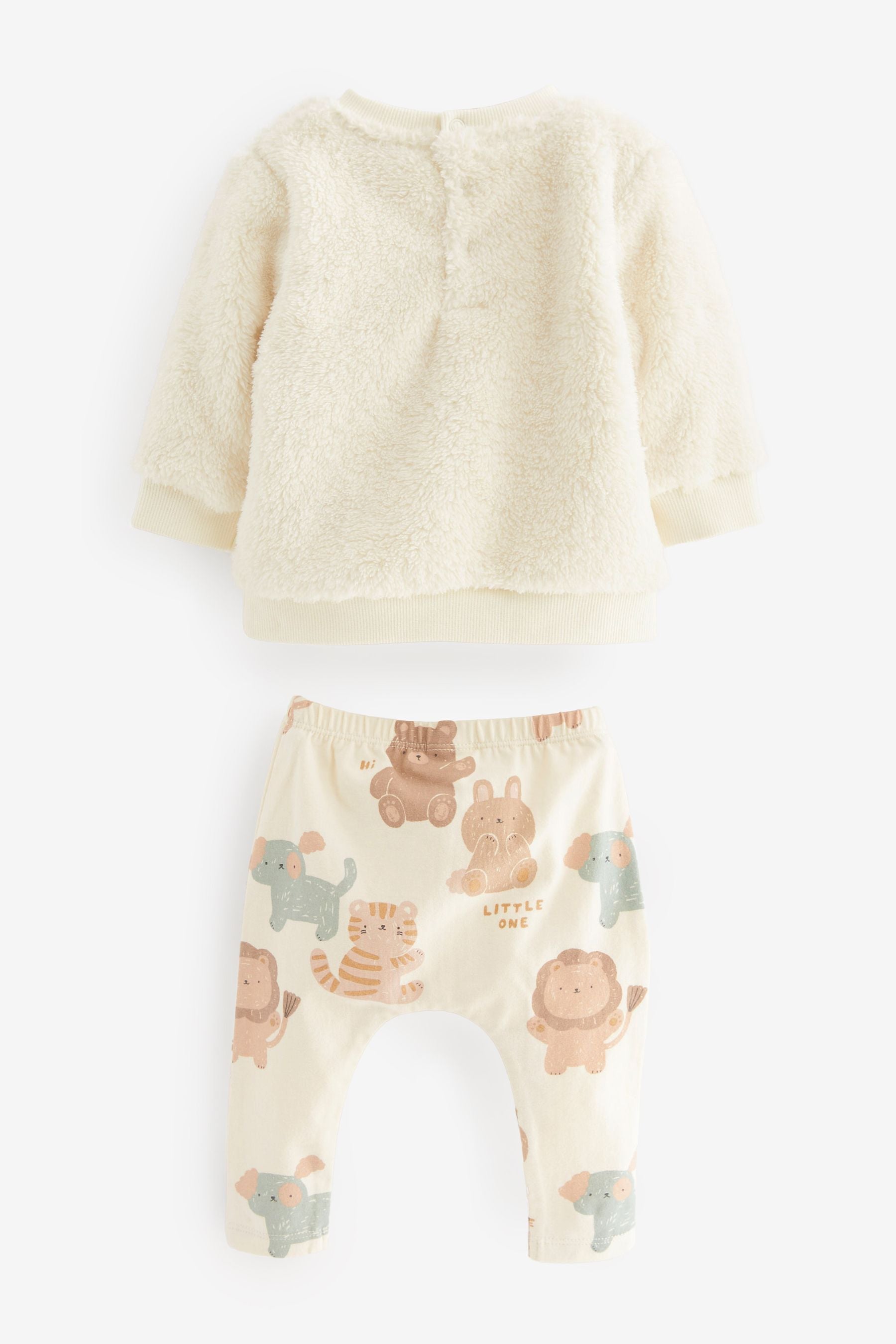 Cream Character Baby Cosy Fleece Sweatshirt And Leggings 2 Piece Set (0mths-2yrs)