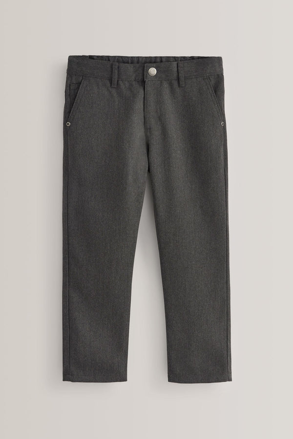 Grey Regular Waist School Jean Style Trousers (3-17yrs)