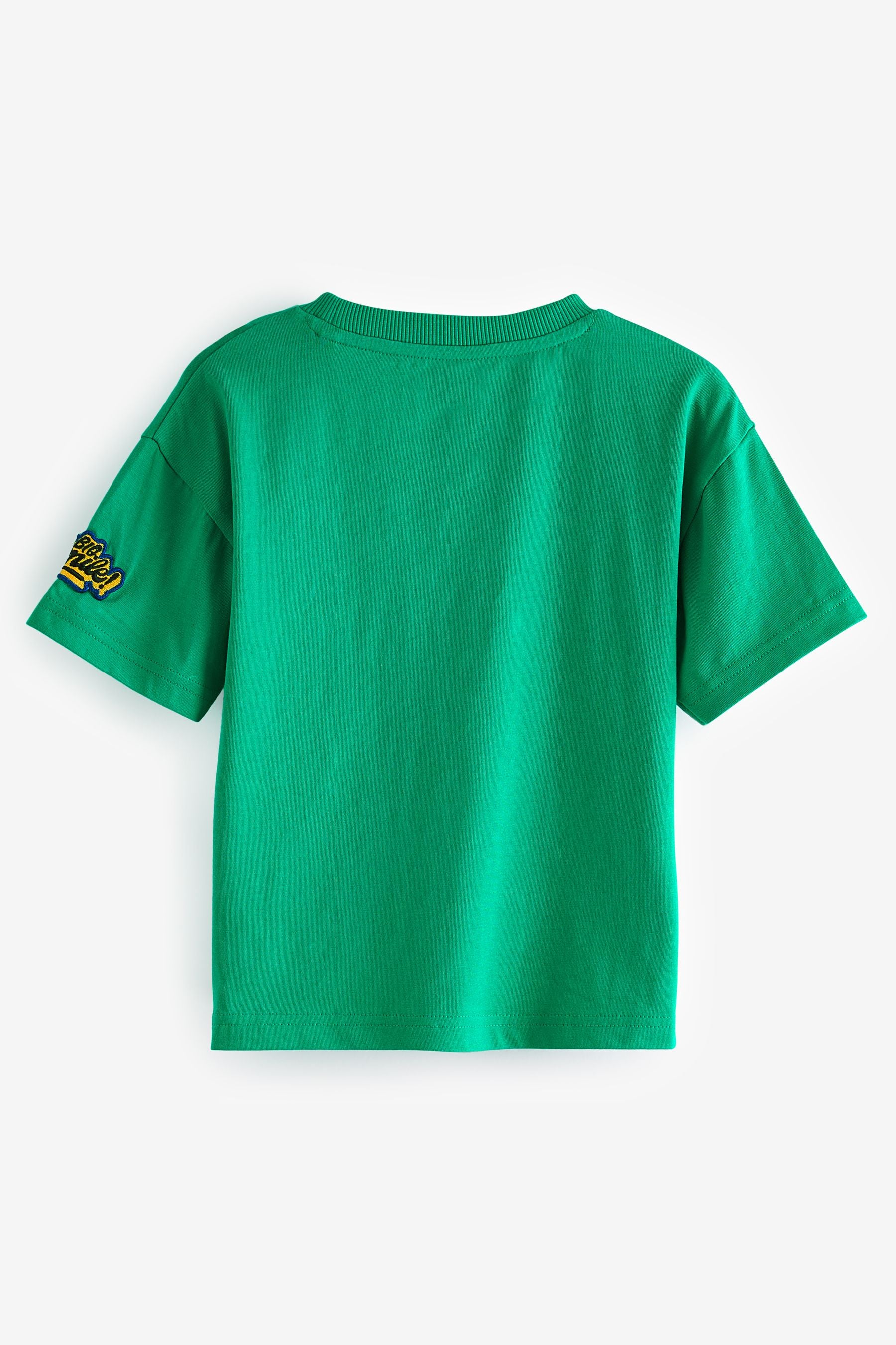 Green Badges 100% Cotton Short Sleeve Varsity T-Shirt (3mths-7yrs)