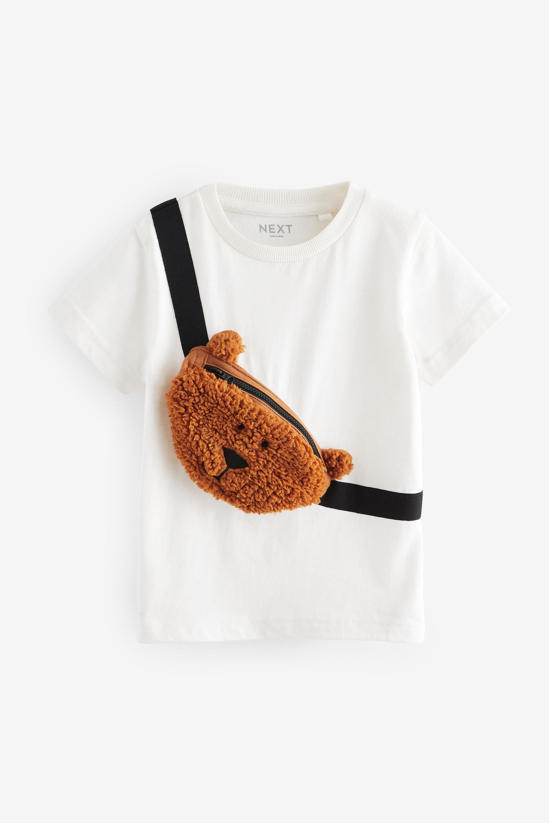 White Bear 100% Cotton Short Sleeve Applique Character T-Shirt (3mths-7yrs)