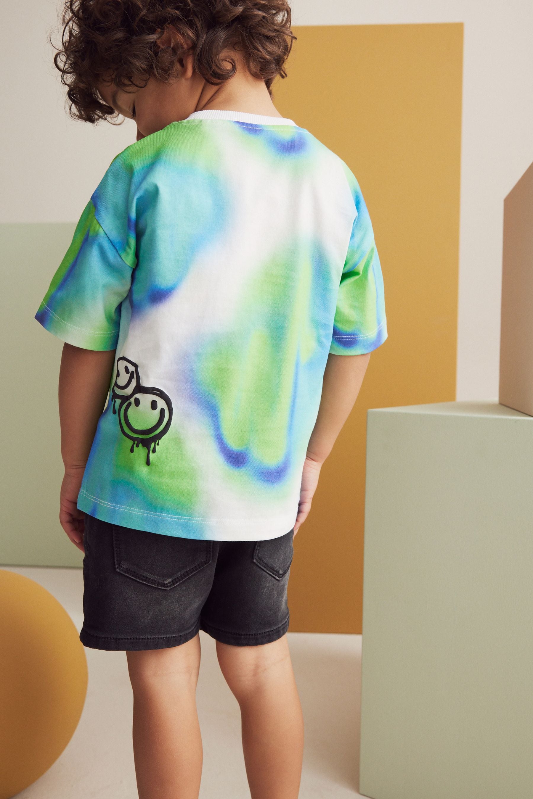 Blue/Green Short Sleeve Graffic T-Shirt (3mths-7yrs)