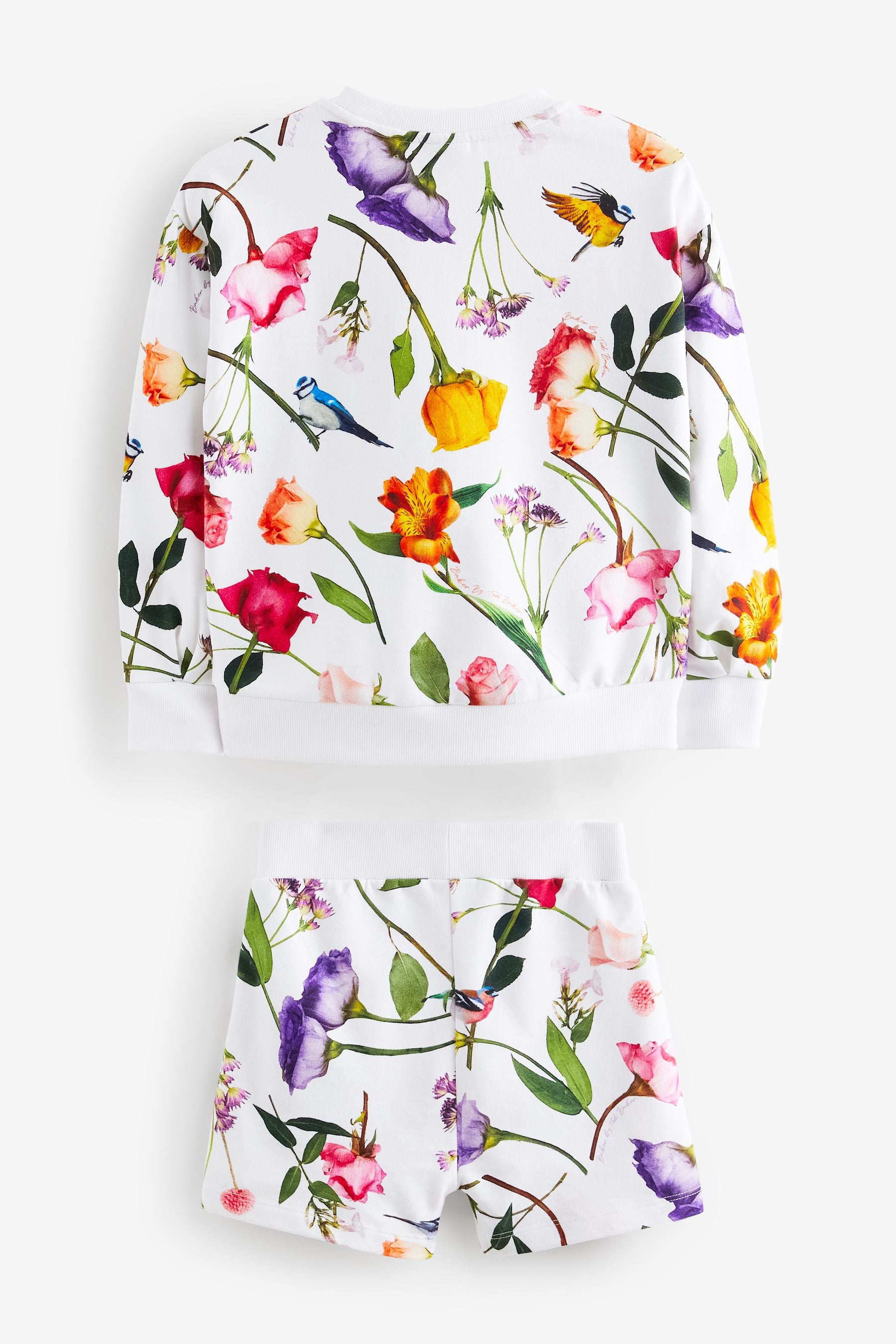 Baker by Ted Baker Floral White Sweater And Shorts Set