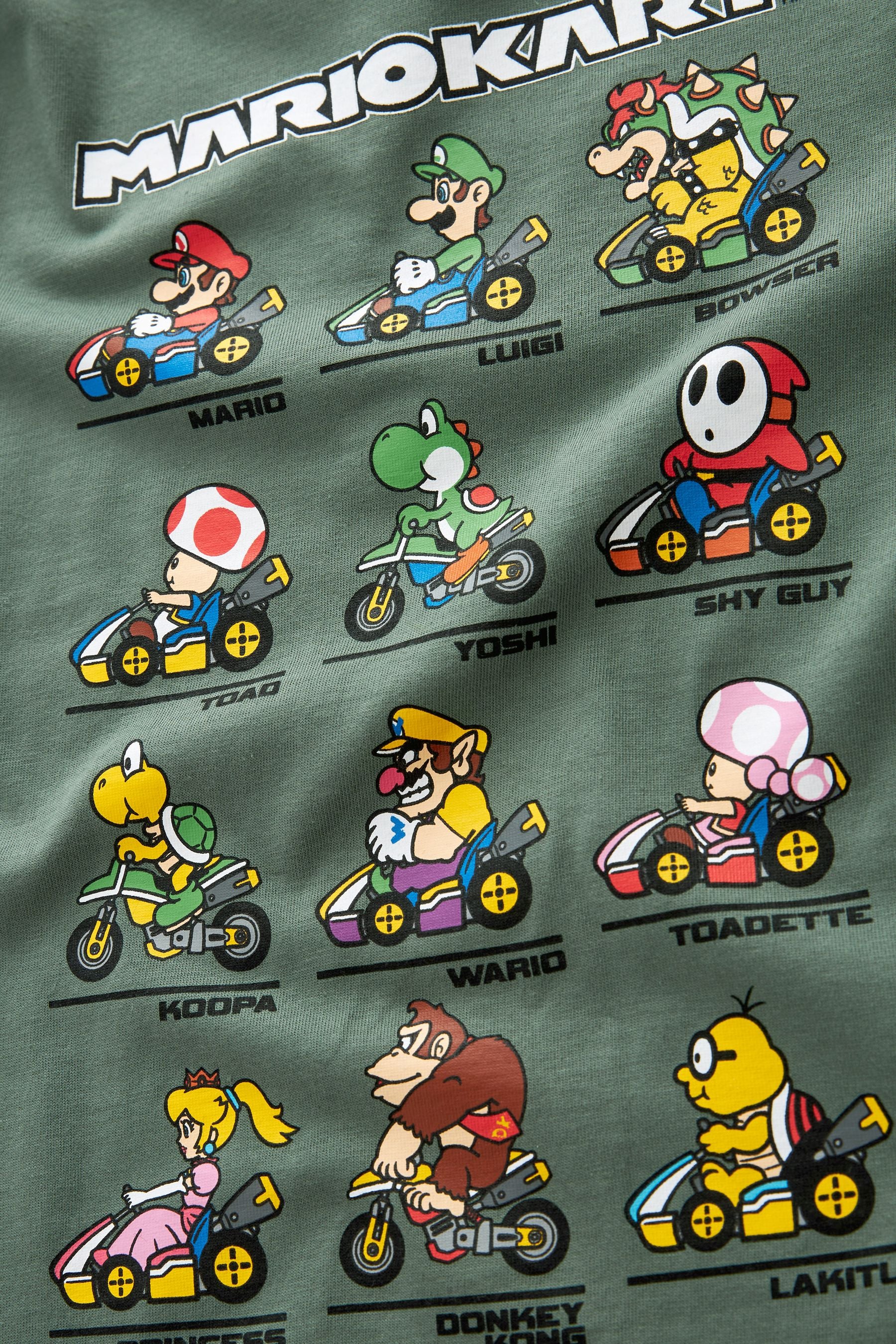 Mario Kart Green Gaming License Long Sleeve T-Shirt (3-16yrs)