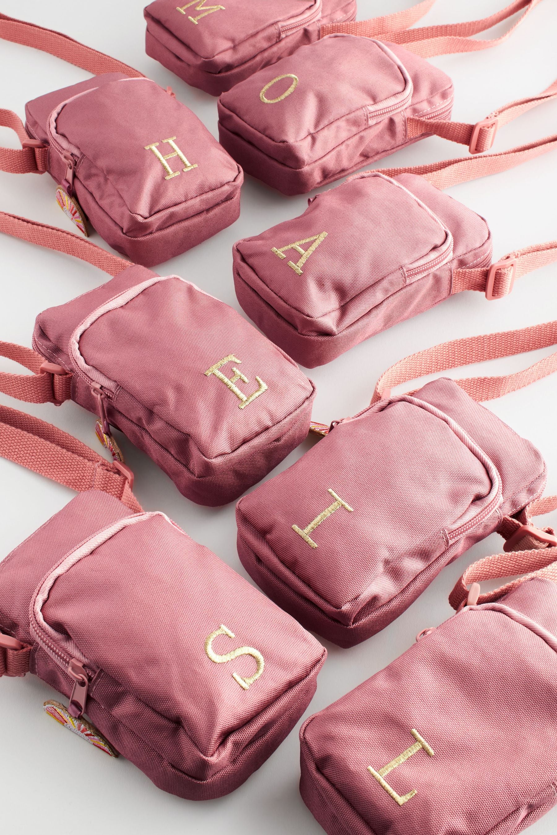 Bright Pink Initial Sun patch Cross-Body Bag