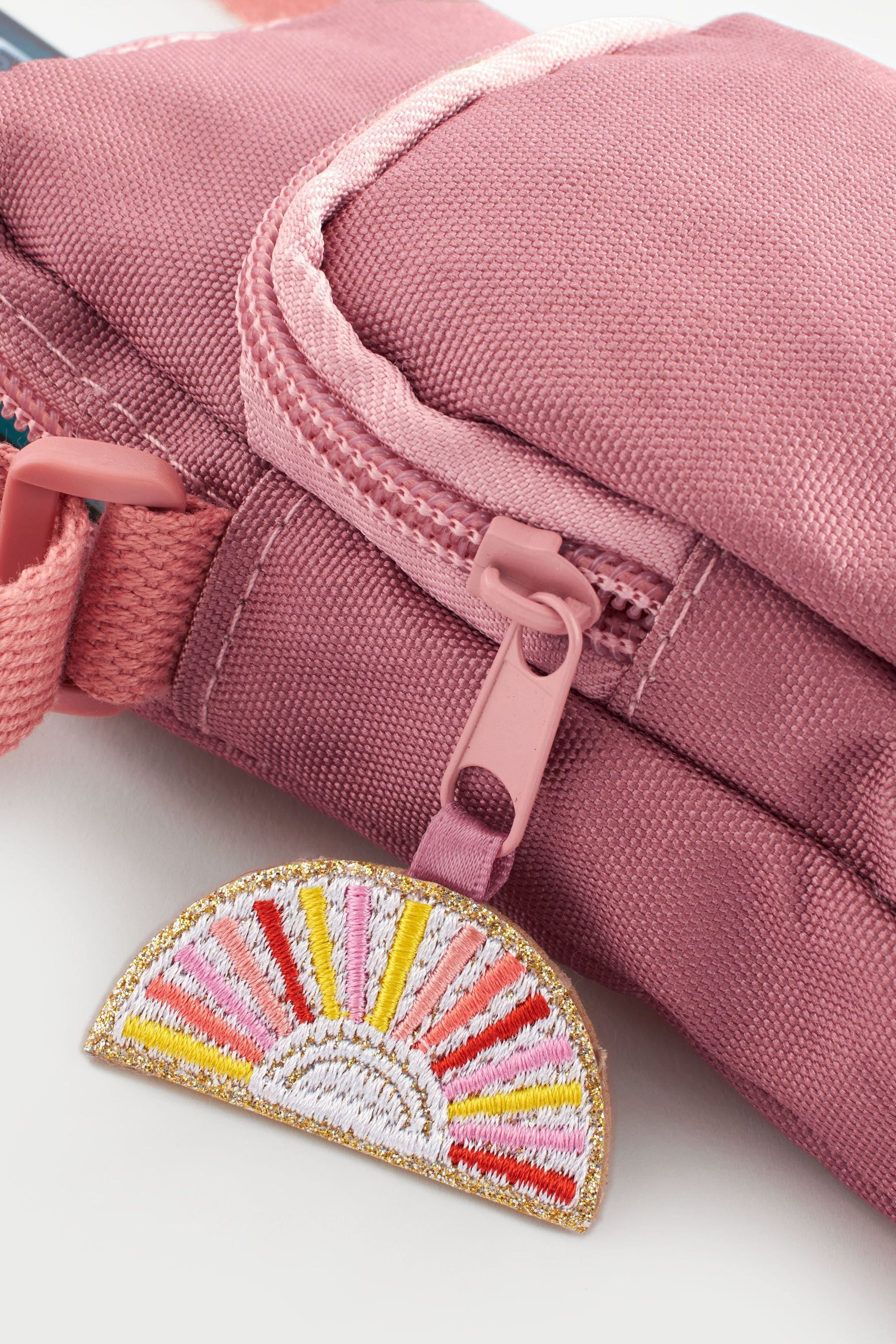 Bright Pink Initial Sun patch Cross-Body Bag